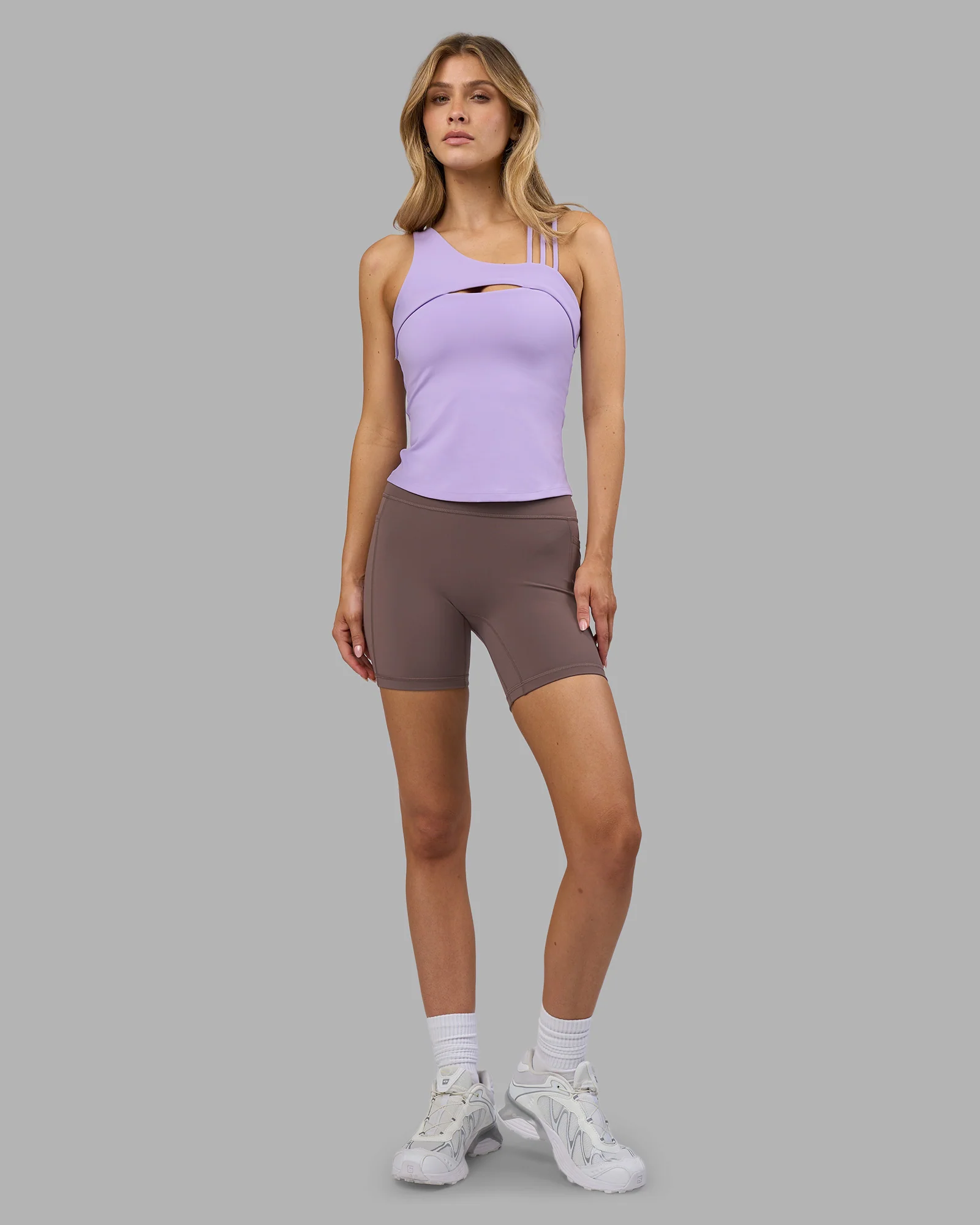 Galvanise Splice Shelf Bra Tank - Pale Lilac - Image 6