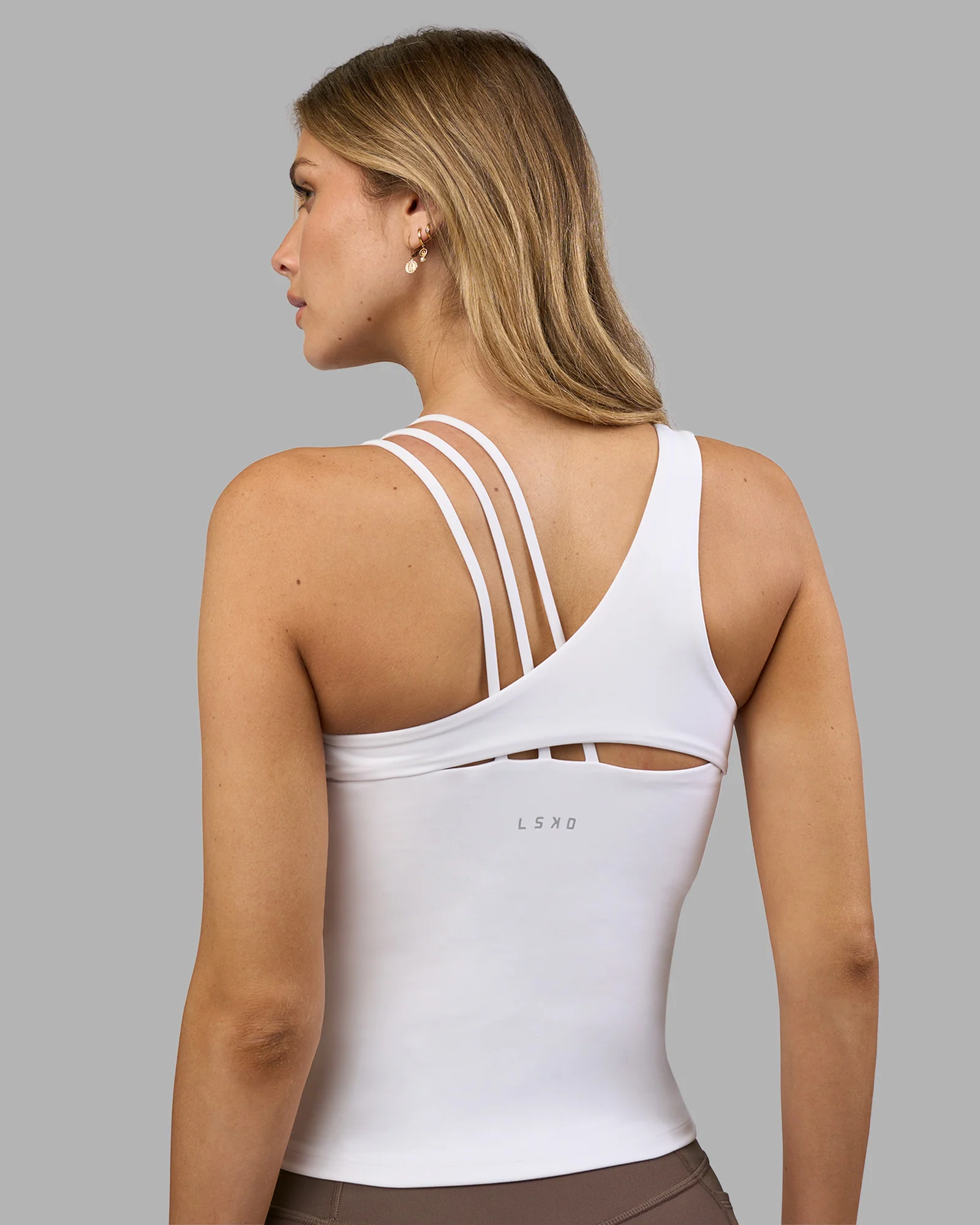 Galvanise Splice Shelf Bra Tank - White - Image 2