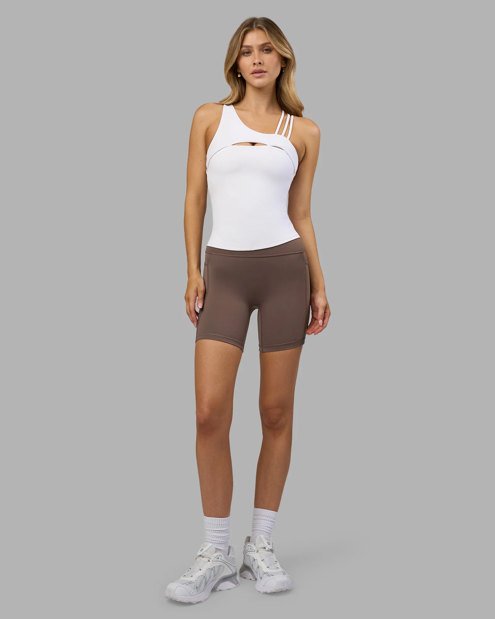 Galvanise Splice Shelf Bra Tank - White - Image 4