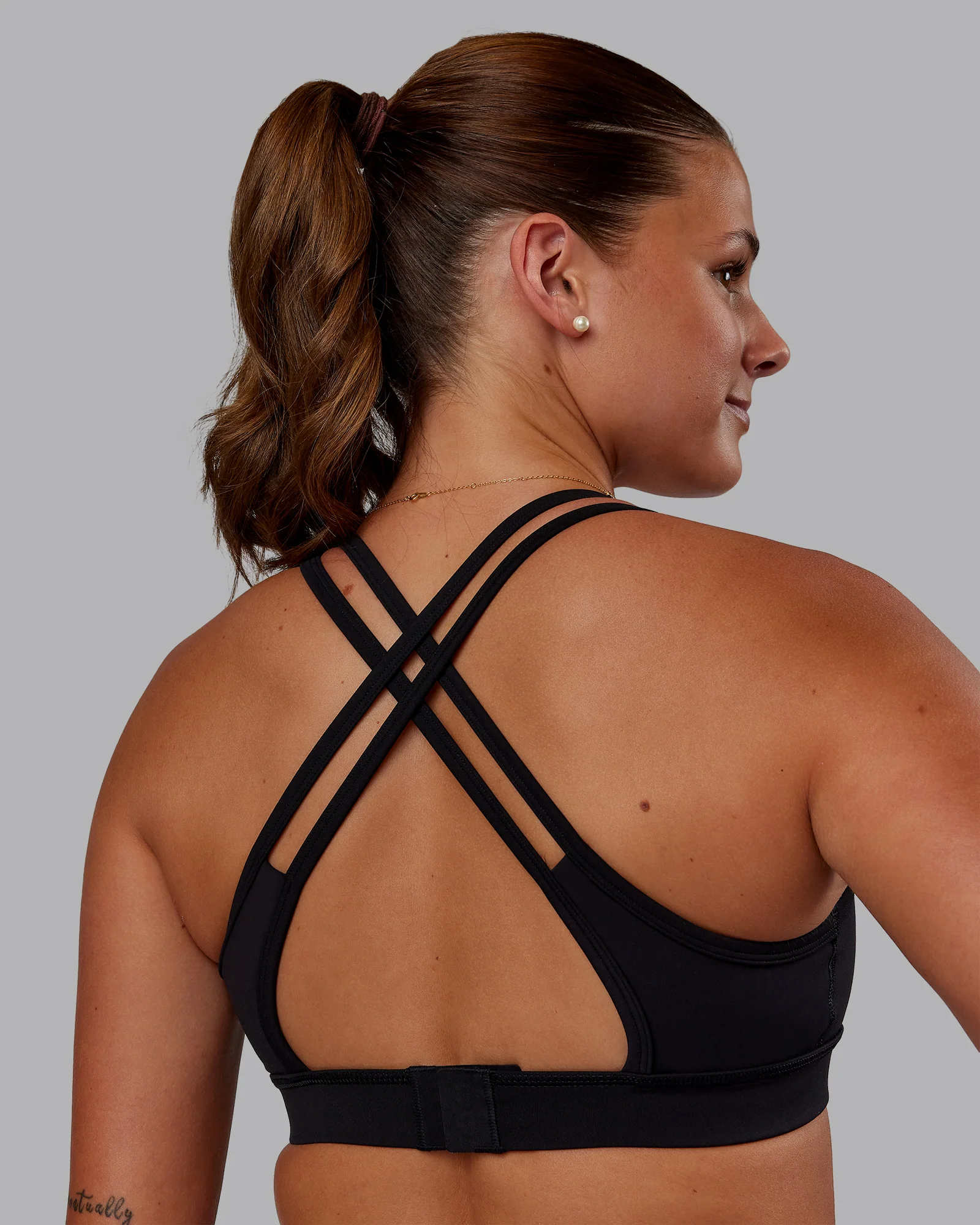 Genesis Layered Sports Bra - Black - Image 2