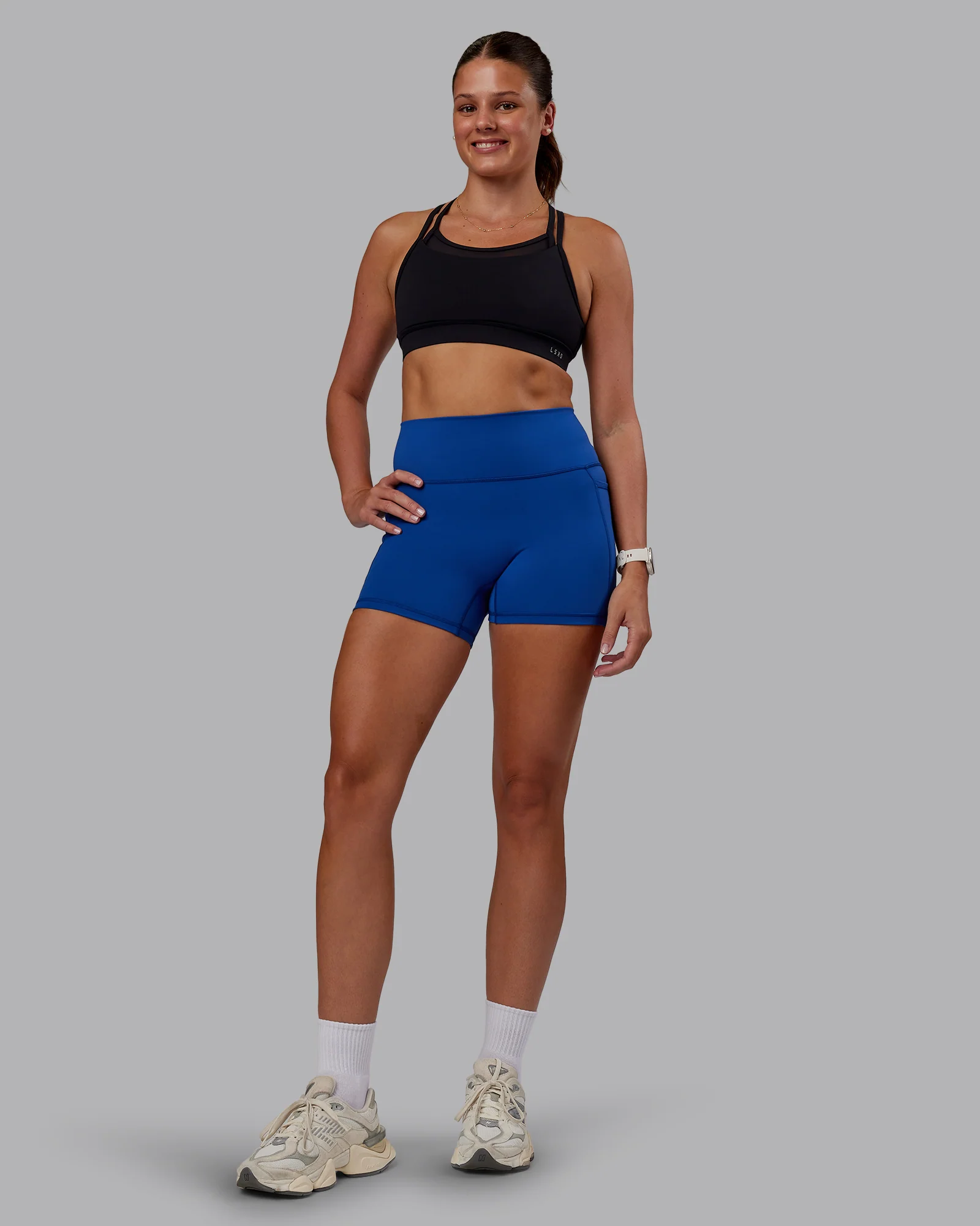 Genesis Layered Sports Bra - Black - Image 5