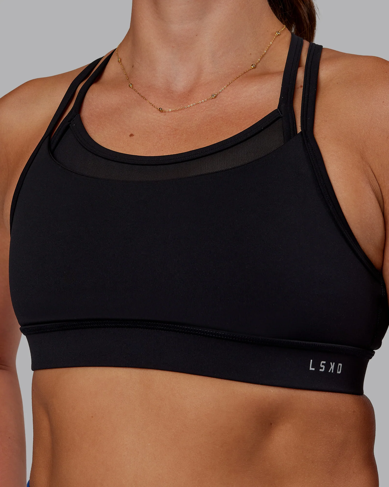 Genesis Layered Sports Bra - Black - Image 7
