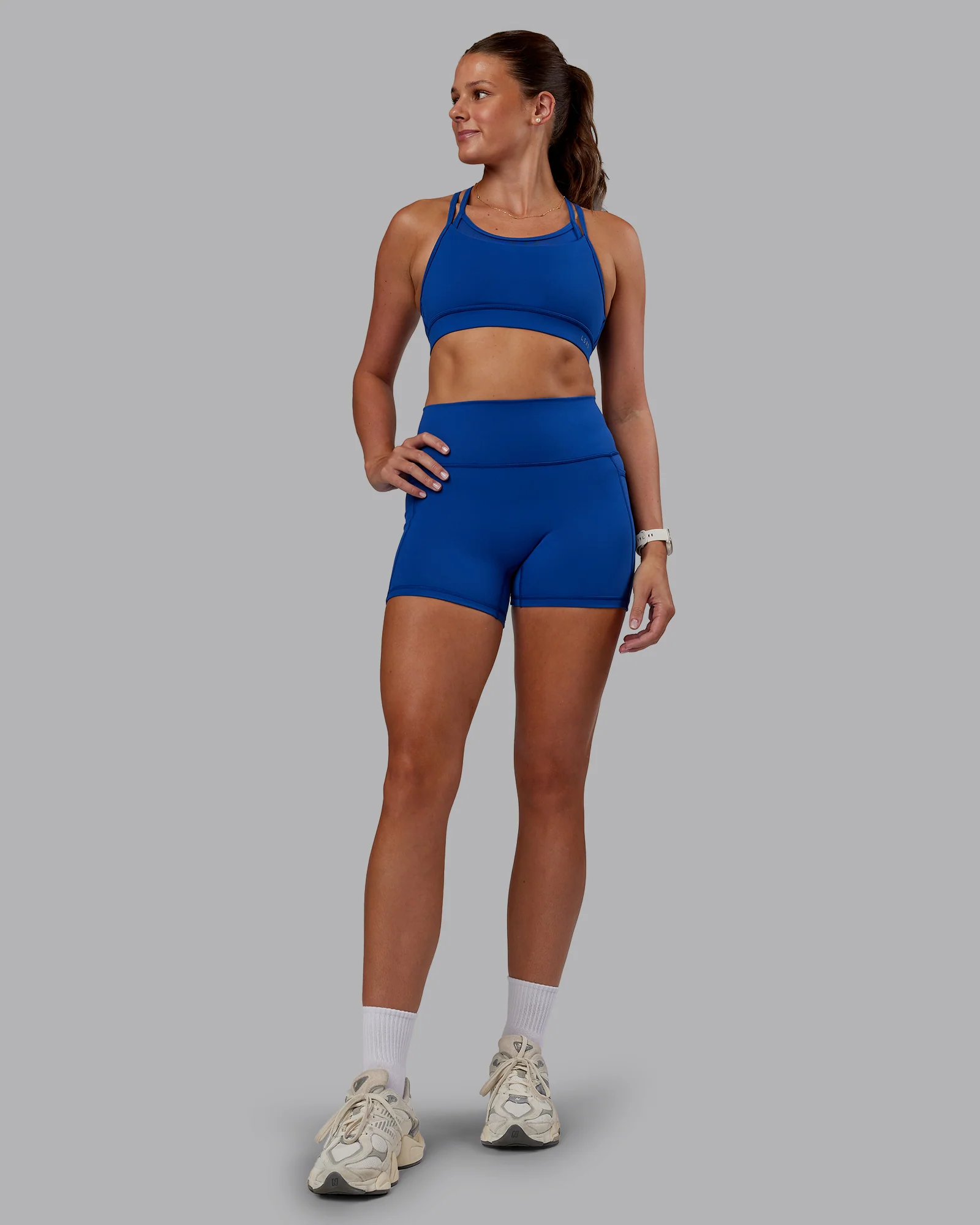 Genesis Layered Sports Bra - Blue Quartz - Image 5