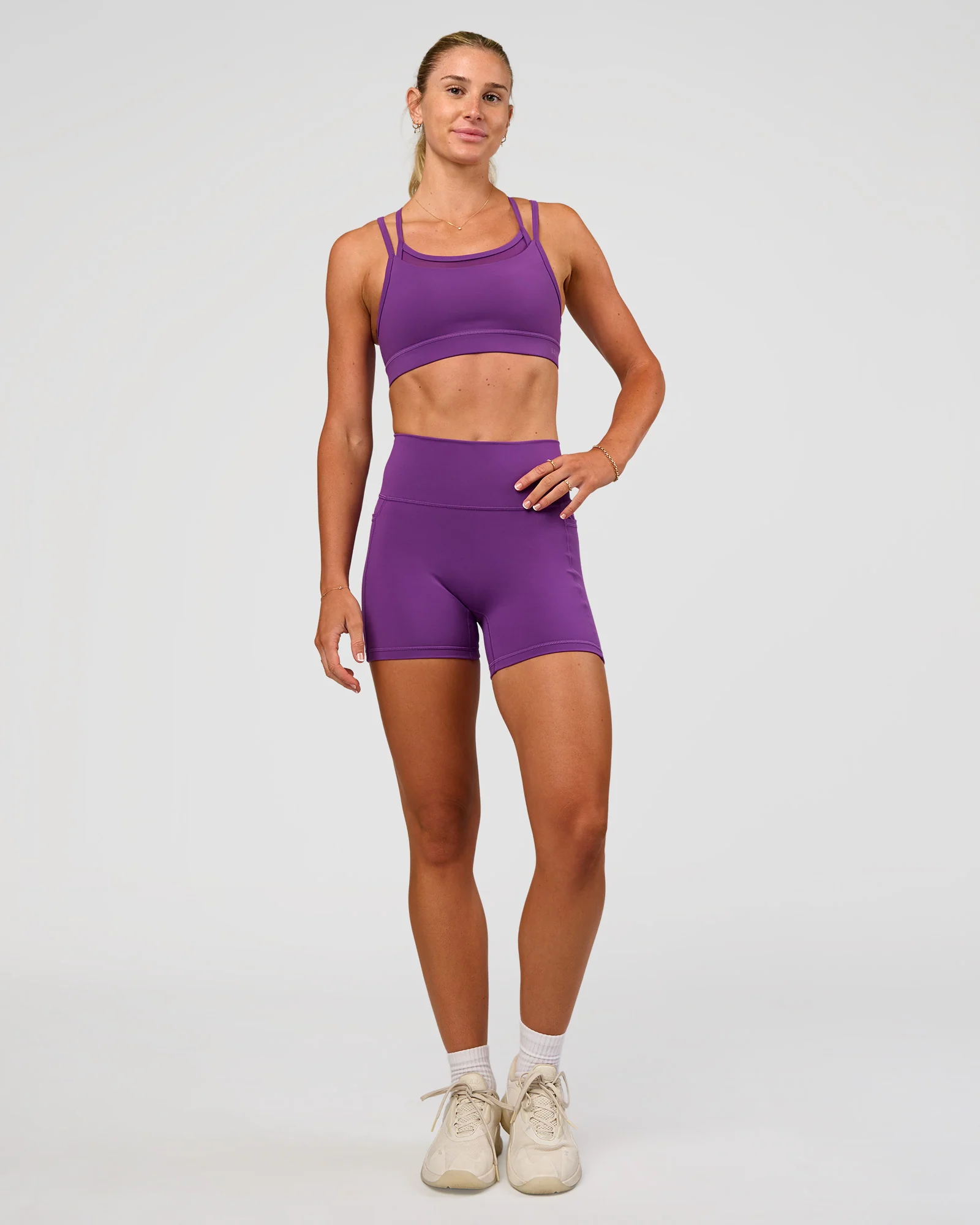 Genesis Layered Sports Bra - Fresh Purple - Image 5