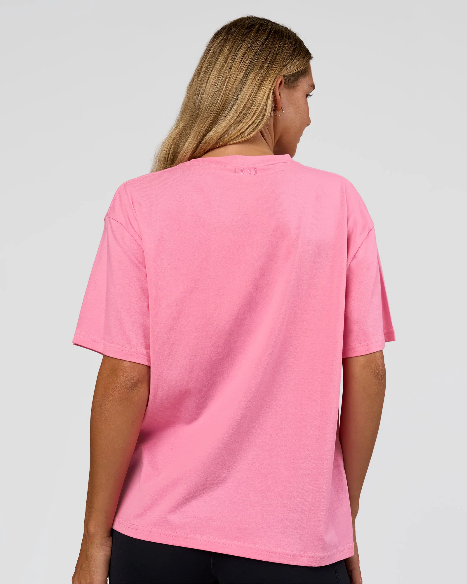 Go-To 1% Better Every Day FLXCotton Oversized Tee - Candy Pink-Black - Image 3