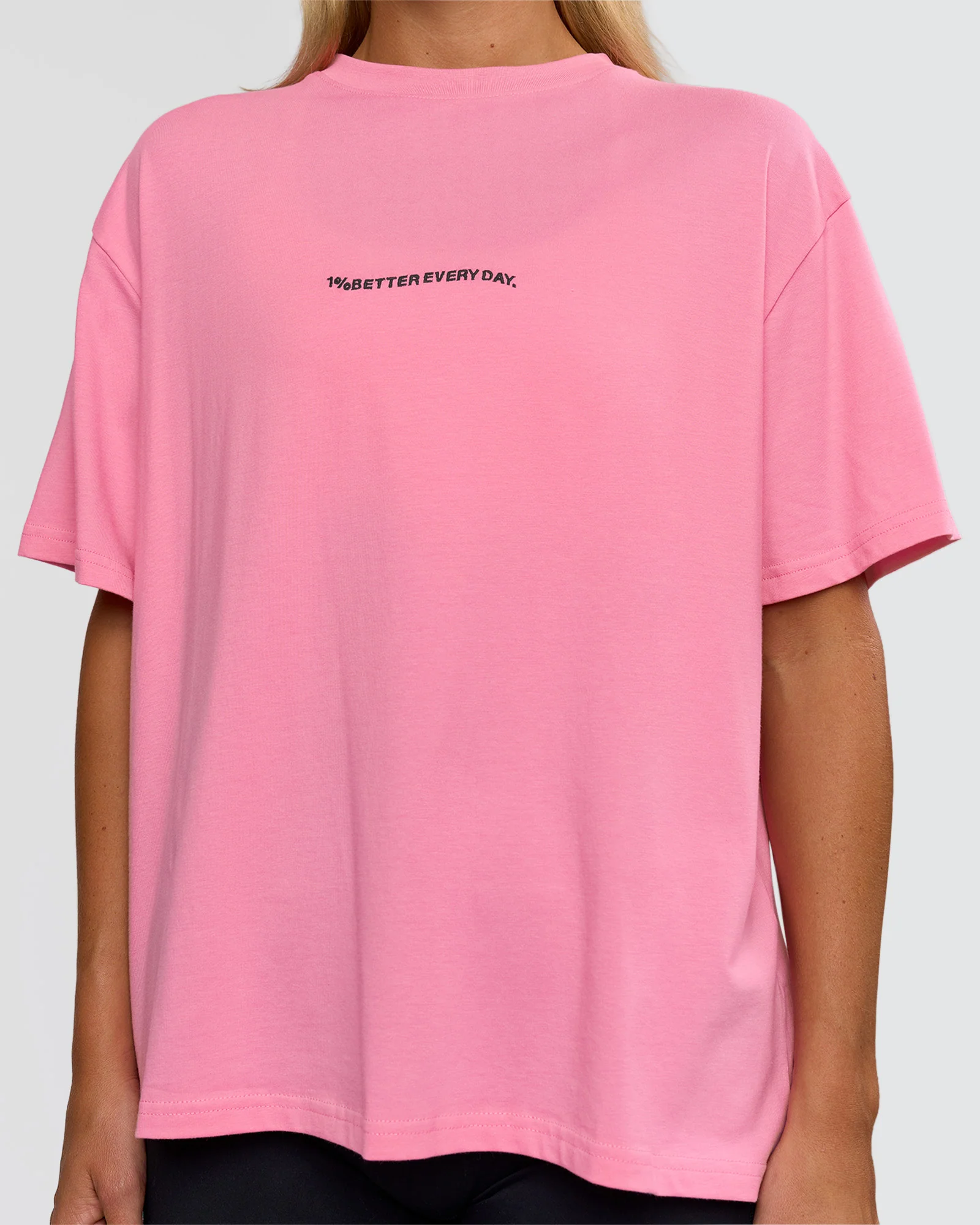 Go-To 1% Better Every Day FLXCotton Oversized Tee - Candy Pink-Black - Image 4