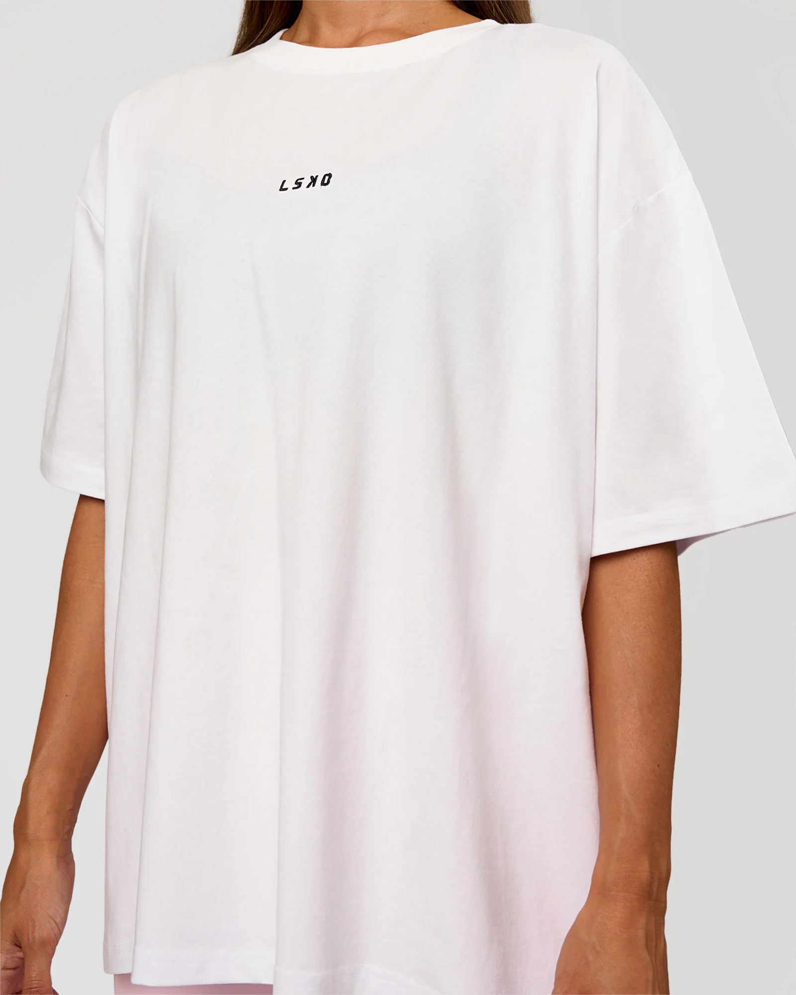 Go-To Break Through FLXCotton Oversized Tee - White-Marshmallow - Image 4