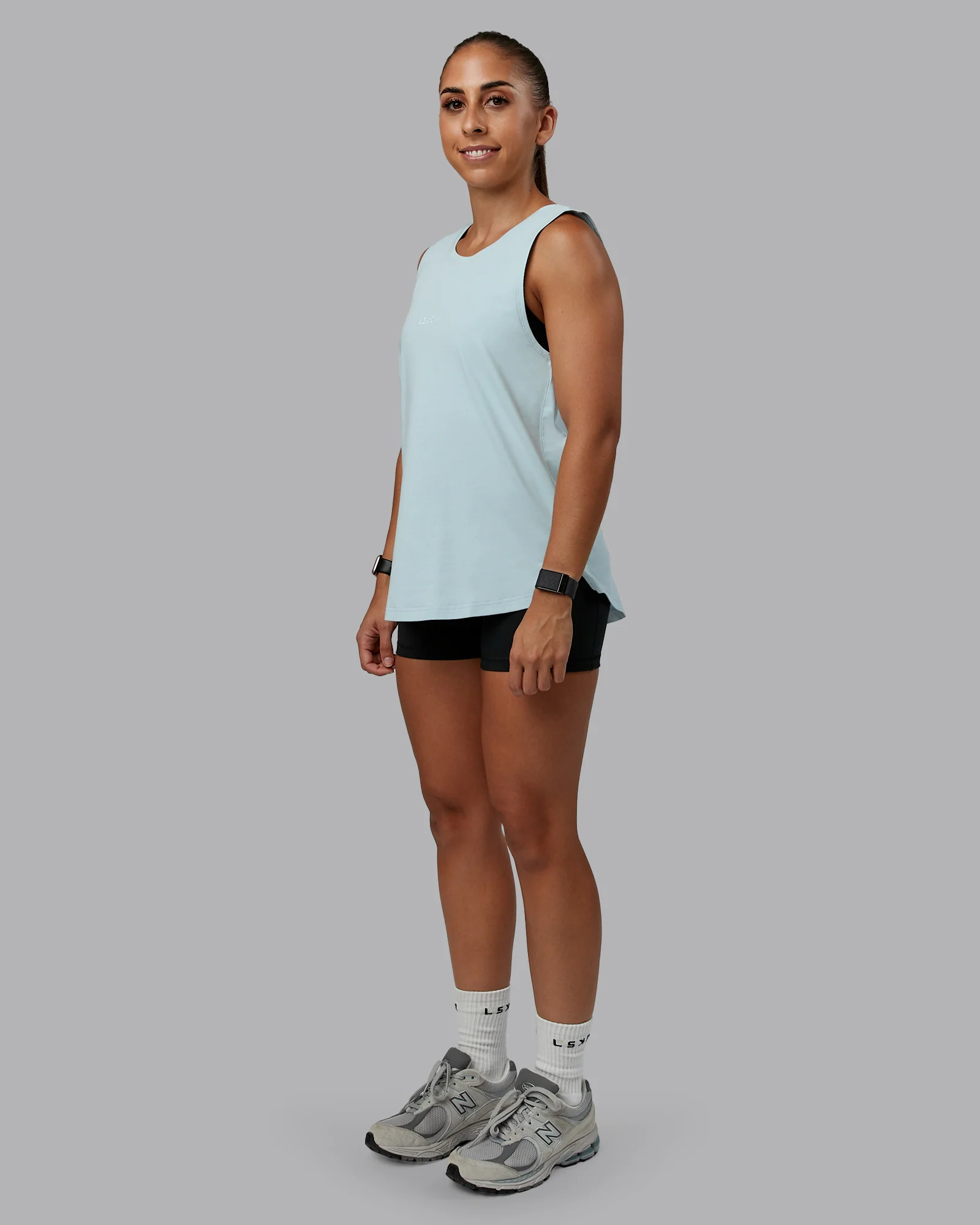 Go-To FLXCotton Longline Tank - Skyride-White - Image 2
