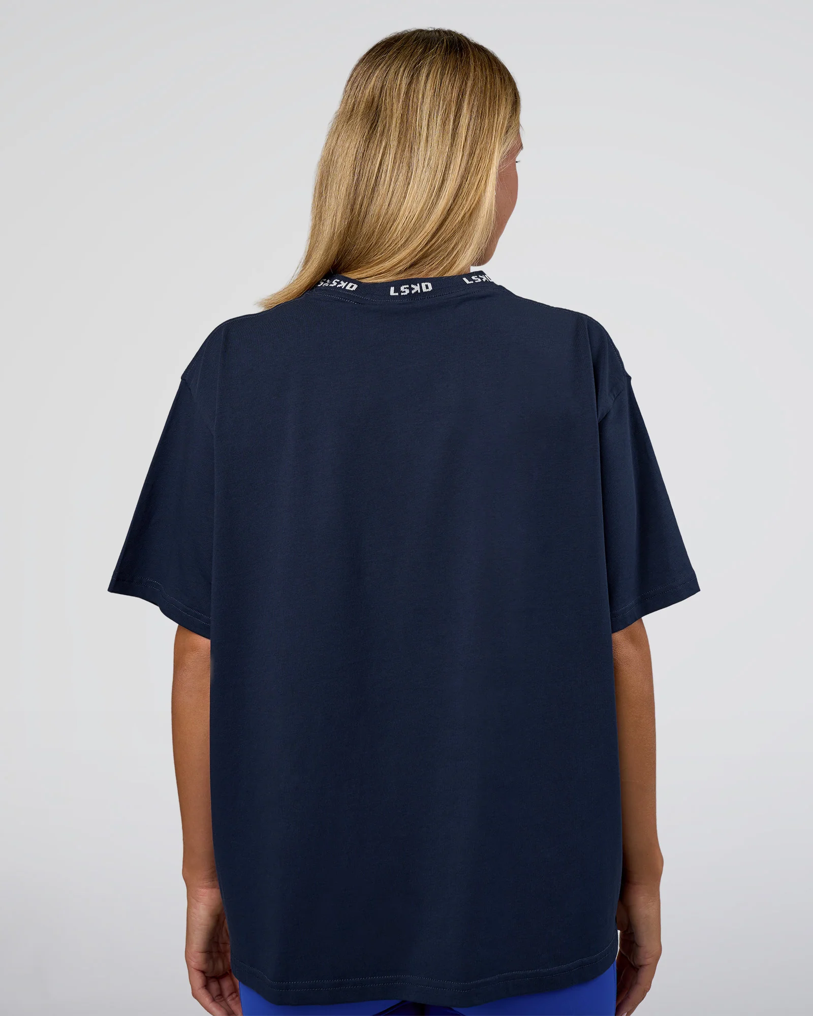 Go-To FLXCotton Oversized Deviation Tee - Future Navy-White - Image 4