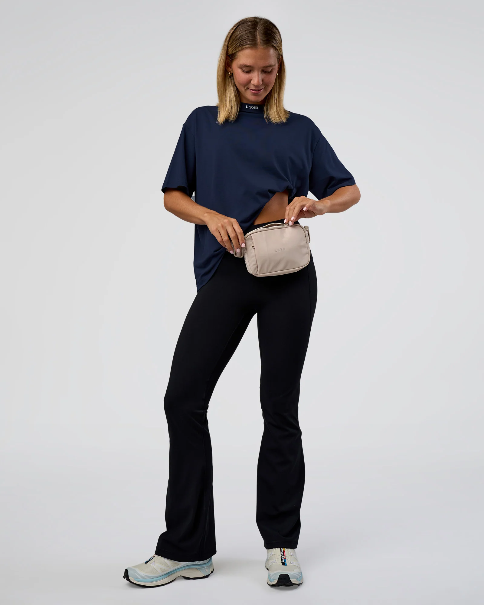 Go-To FLXCotton Oversized Deviation Tee - Future Navy-White - Image 5