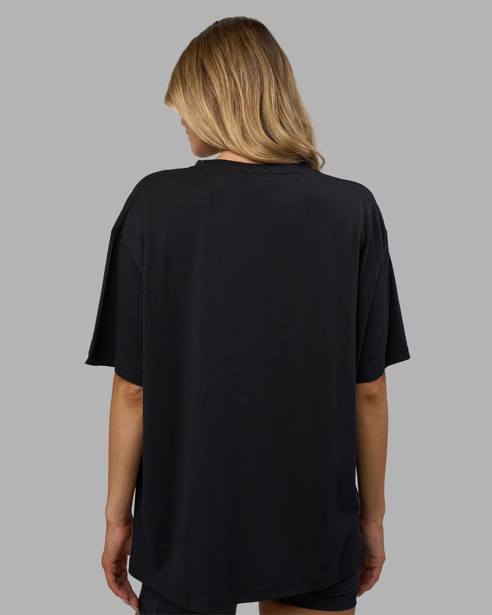 Go-To FLXCotton Oversized Tee - Black-White - Image 3