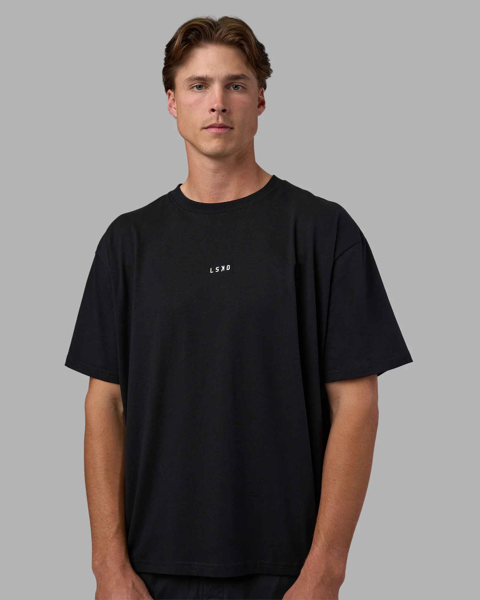 Go-To FLXCotton Oversized Tee - Black-White - Image 7