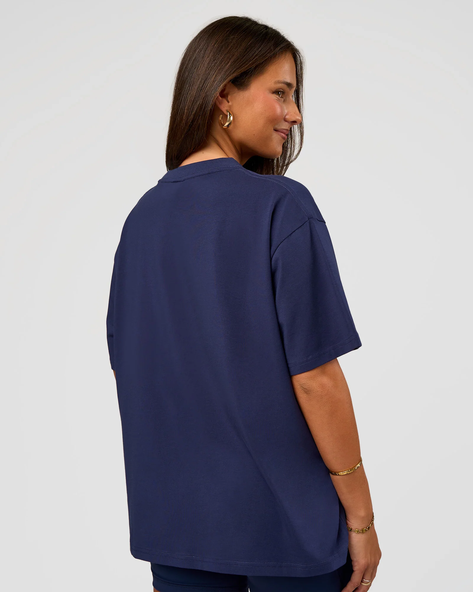 Go-To FLXCotton Oversized Tee - Future Navy-White - Image 2