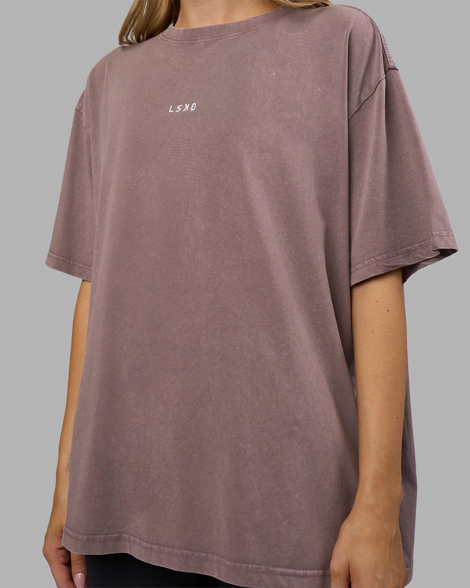 Go-To FLXCotton Oversized Tee - Peppercorn Washed - Image 5