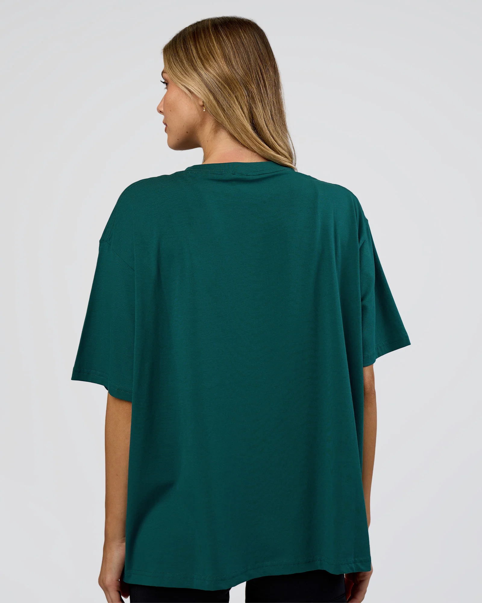 Go-To FLXCotton Oversized Tee - Transformative Teal-White - Image 3