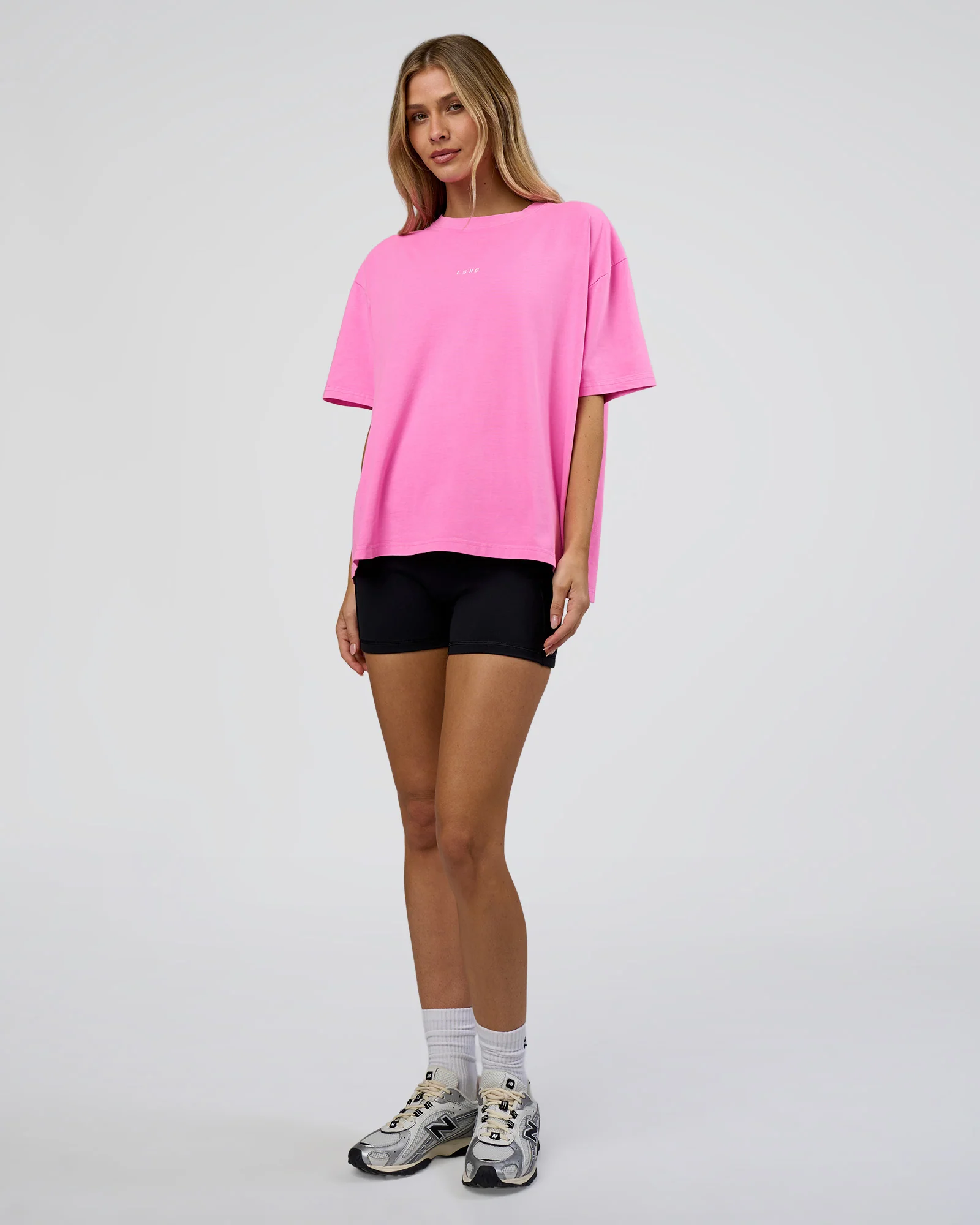 Go-To FLXCotton Oversized Tee - Ultra Fuchsia Washed - Image 6