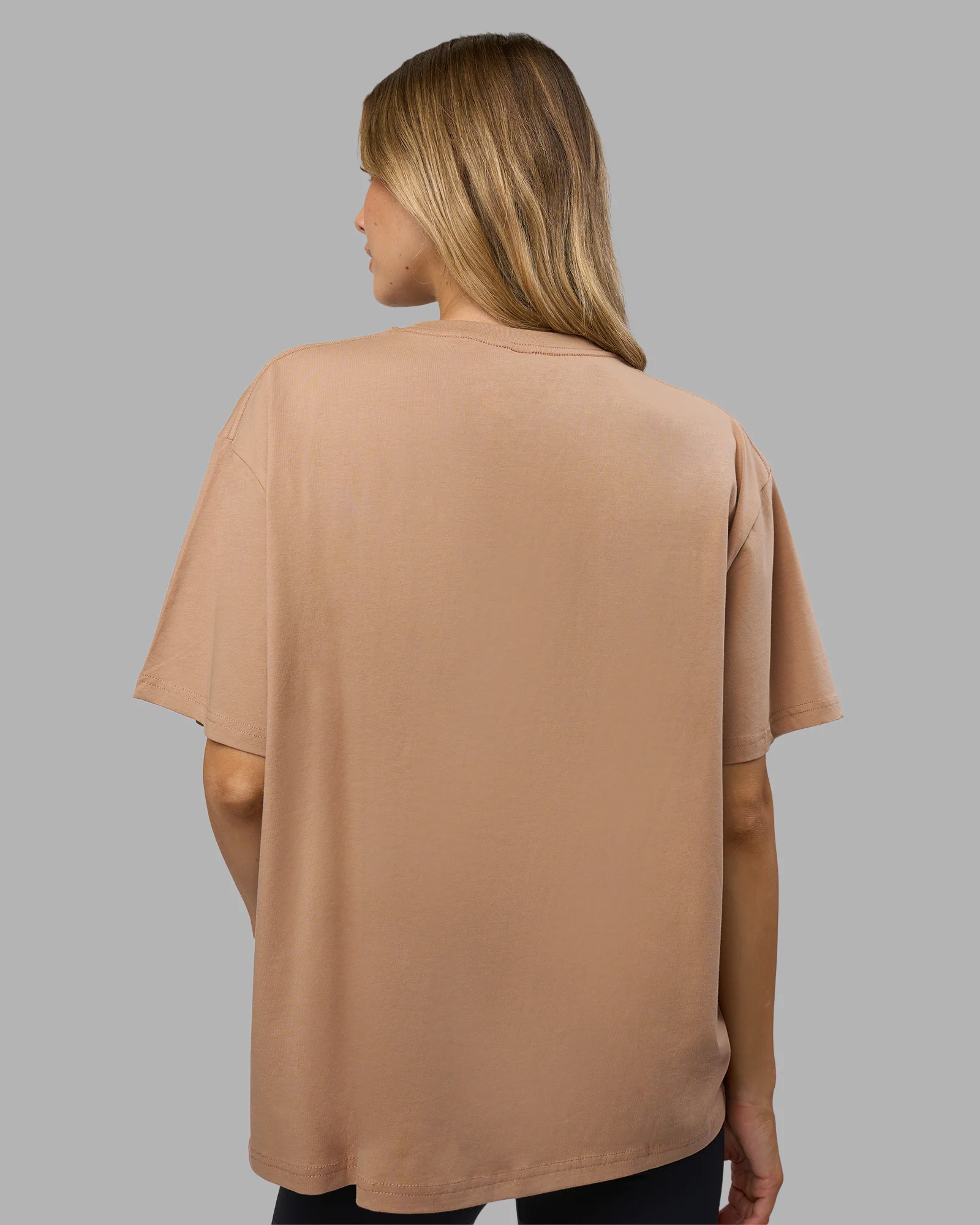 Go-To FLXCotton Oversized Tee - Warm Smoke-White - Image 5