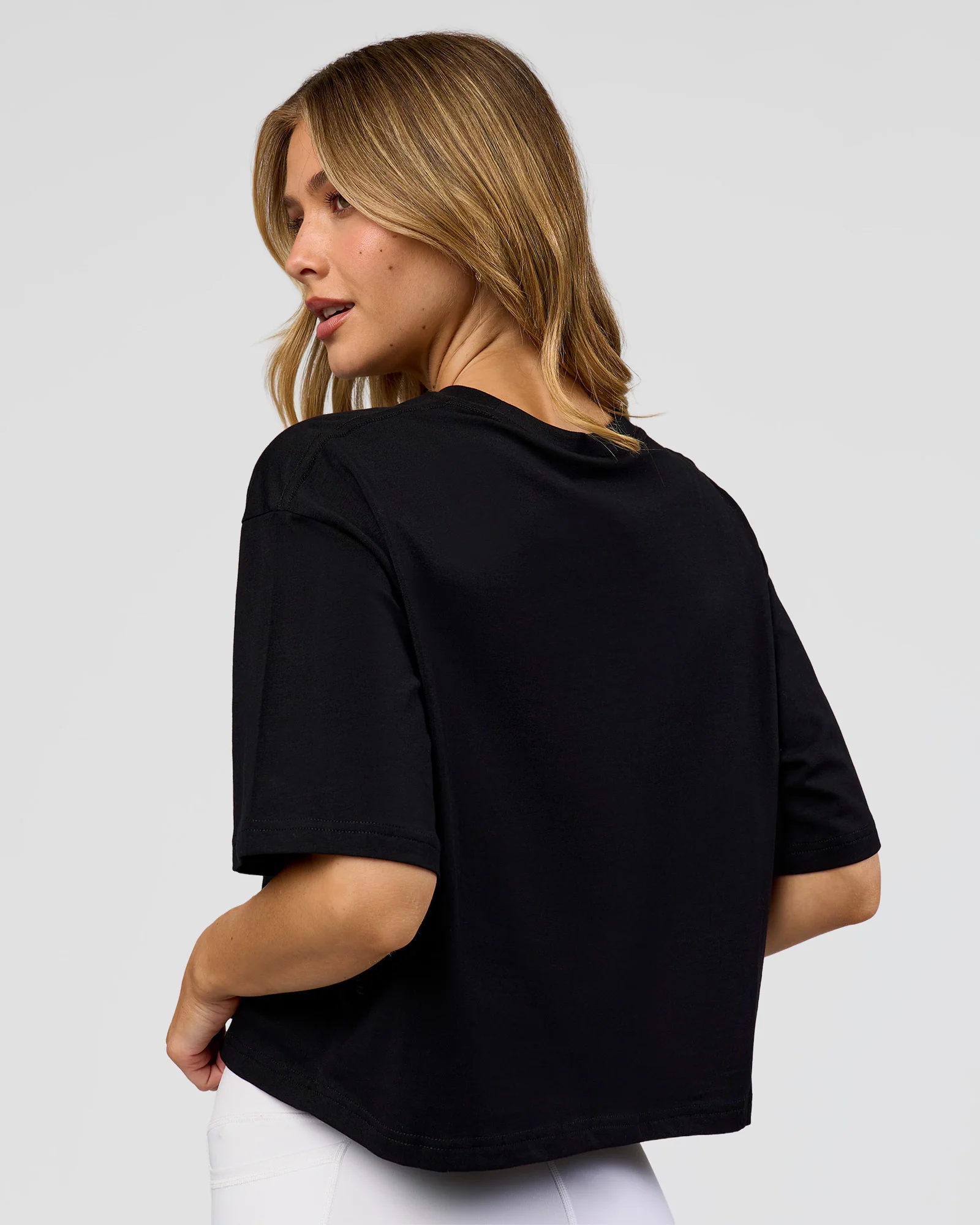 Go-To FLXCotton Skimmer Tee - Black-Black - Image 3