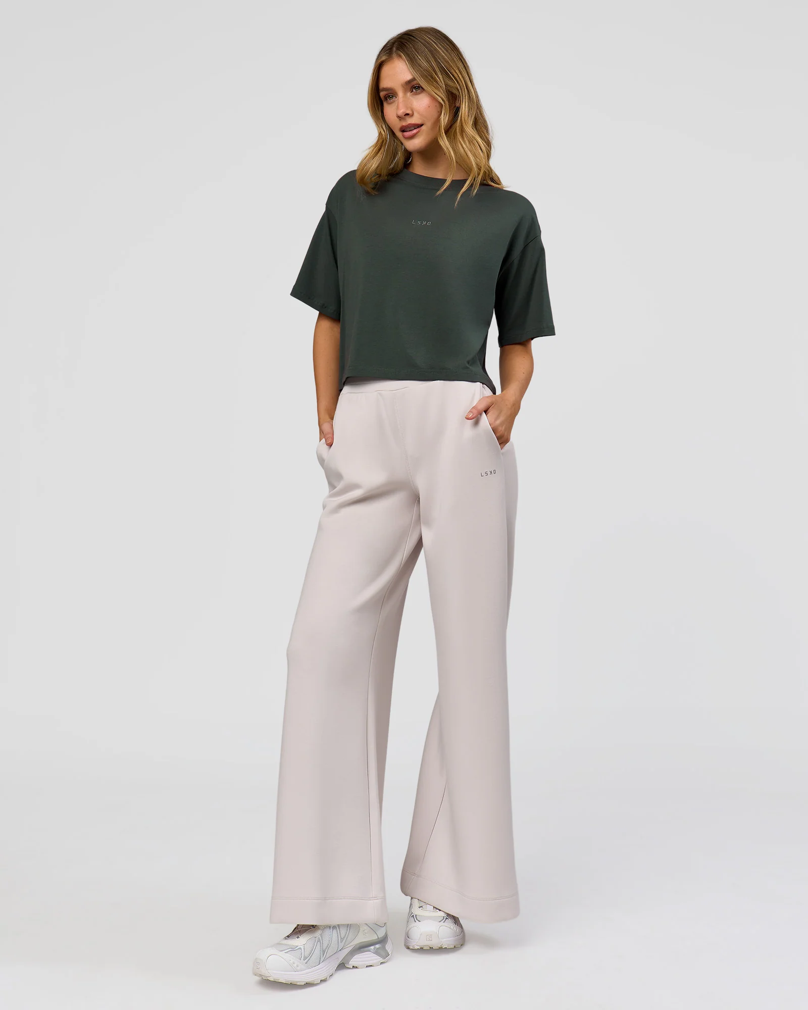 Go-To FLXCotton Skimmer Tee - Carbon Green-Carbon Green - Image 2