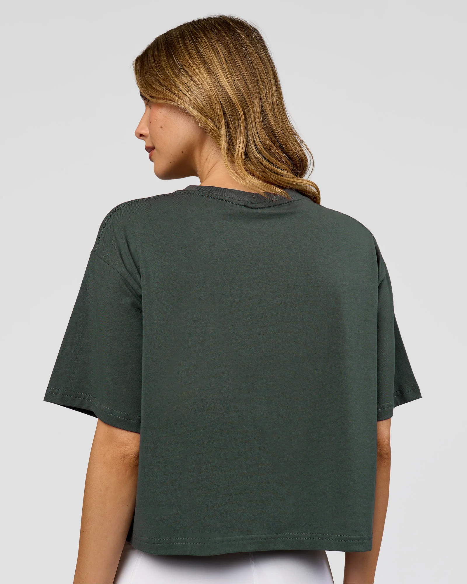 Go-To FLXCotton Skimmer Tee - Carbon Green-Carbon Green - Image 3