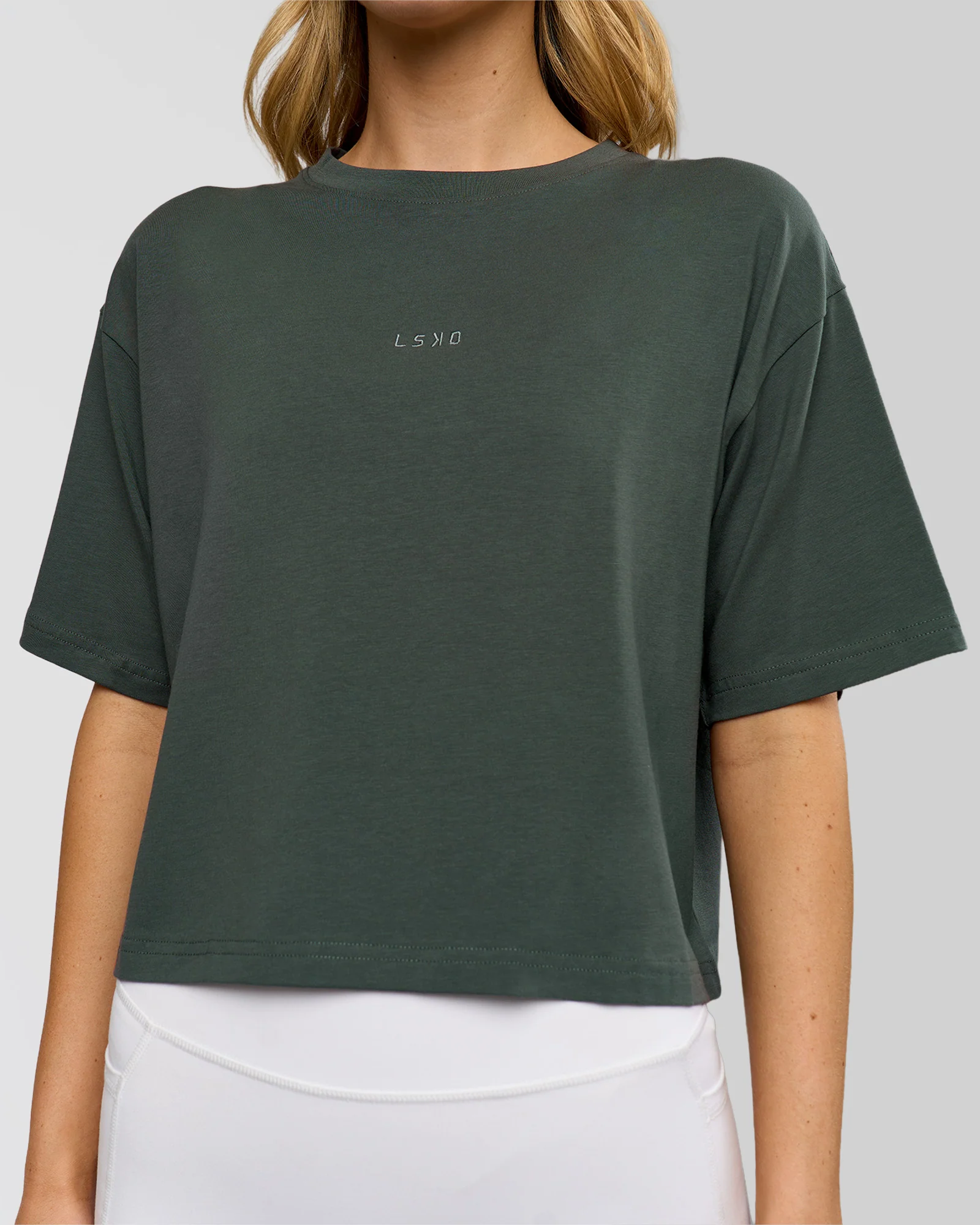 Go-To FLXCotton Skimmer Tee - Carbon Green-Carbon Green - Image 4