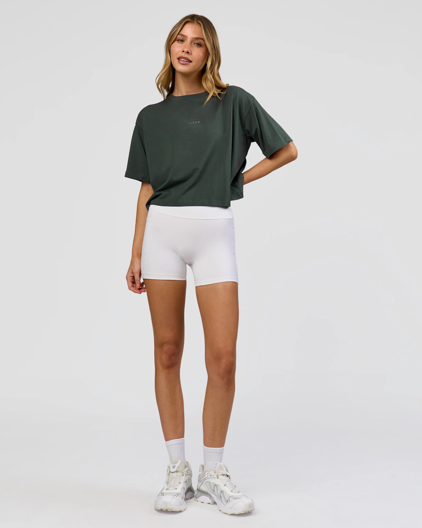 Go-To FLXCotton Skimmer Tee - Carbon Green-Carbon Green - Image 5