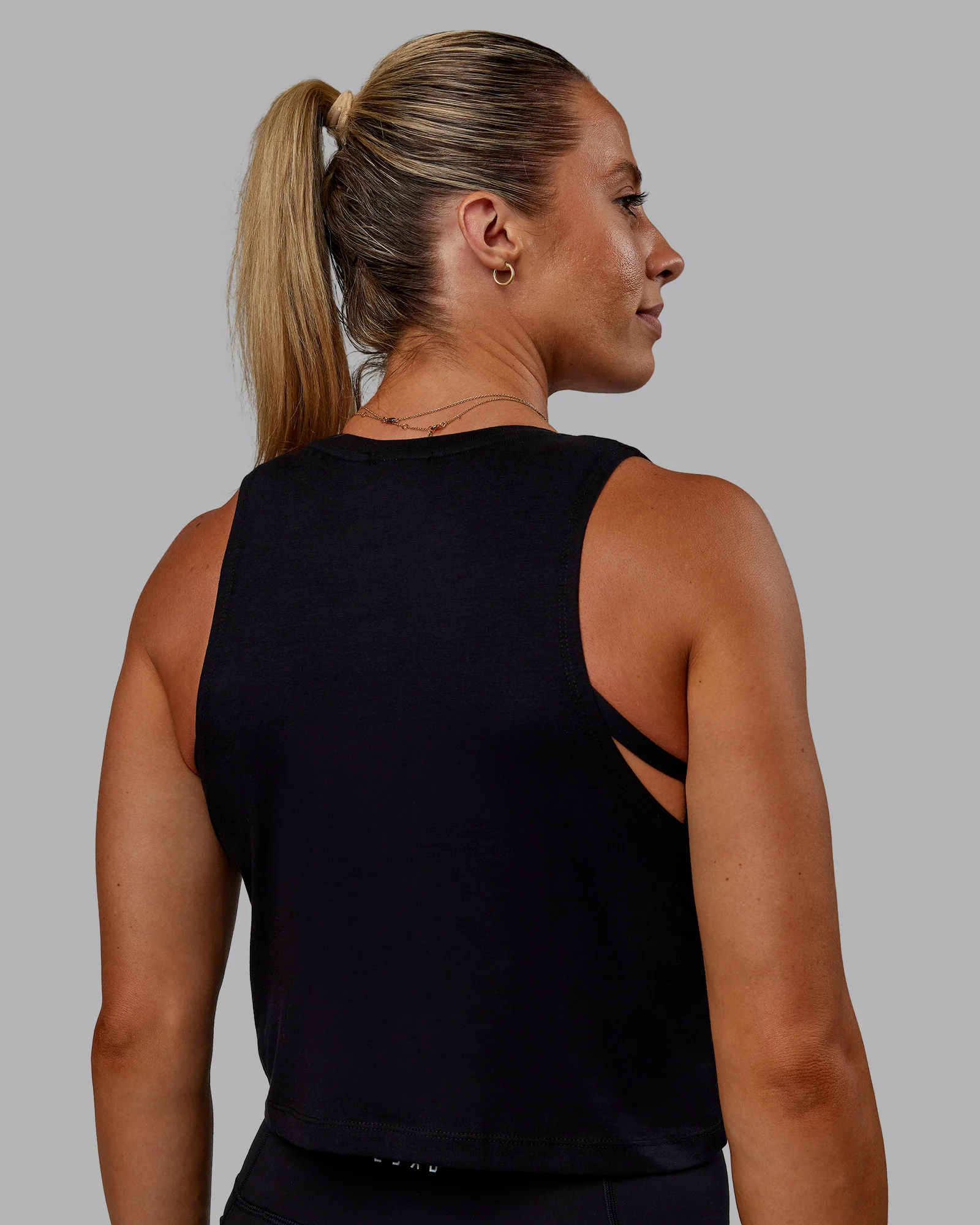Go-To FLXCotton Tank - Black-White - Image 4