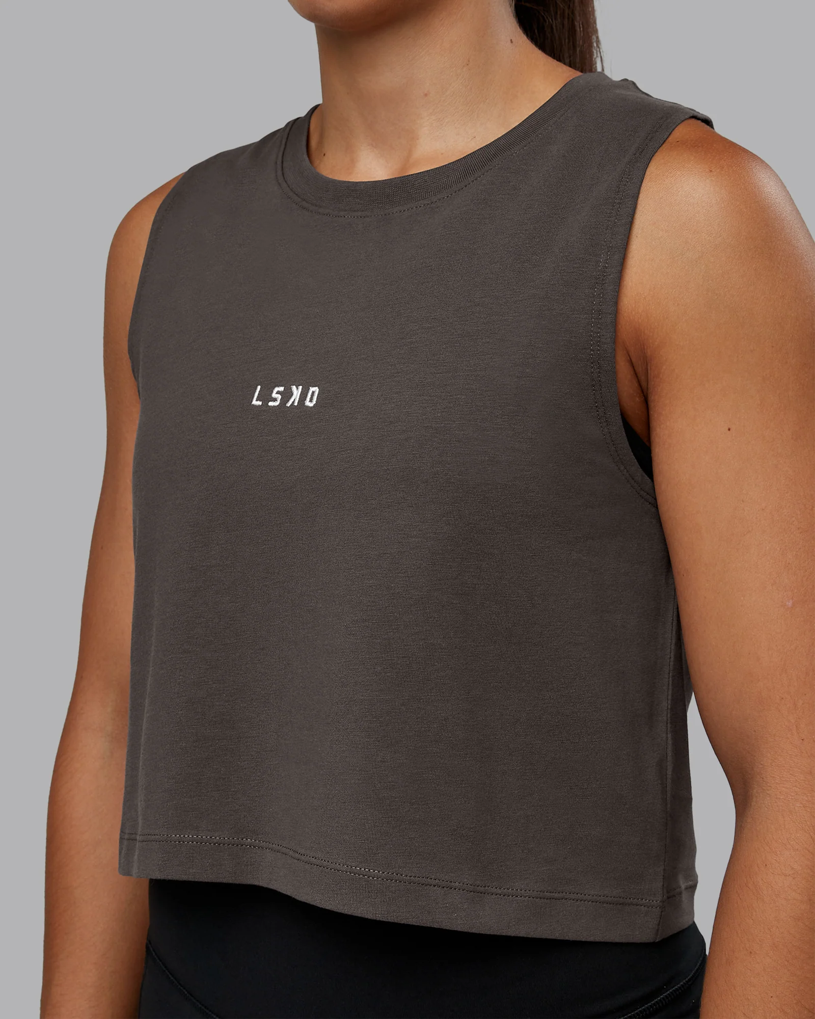 Go-To FLXCotton Tank - Dark Storm-White - Image 4