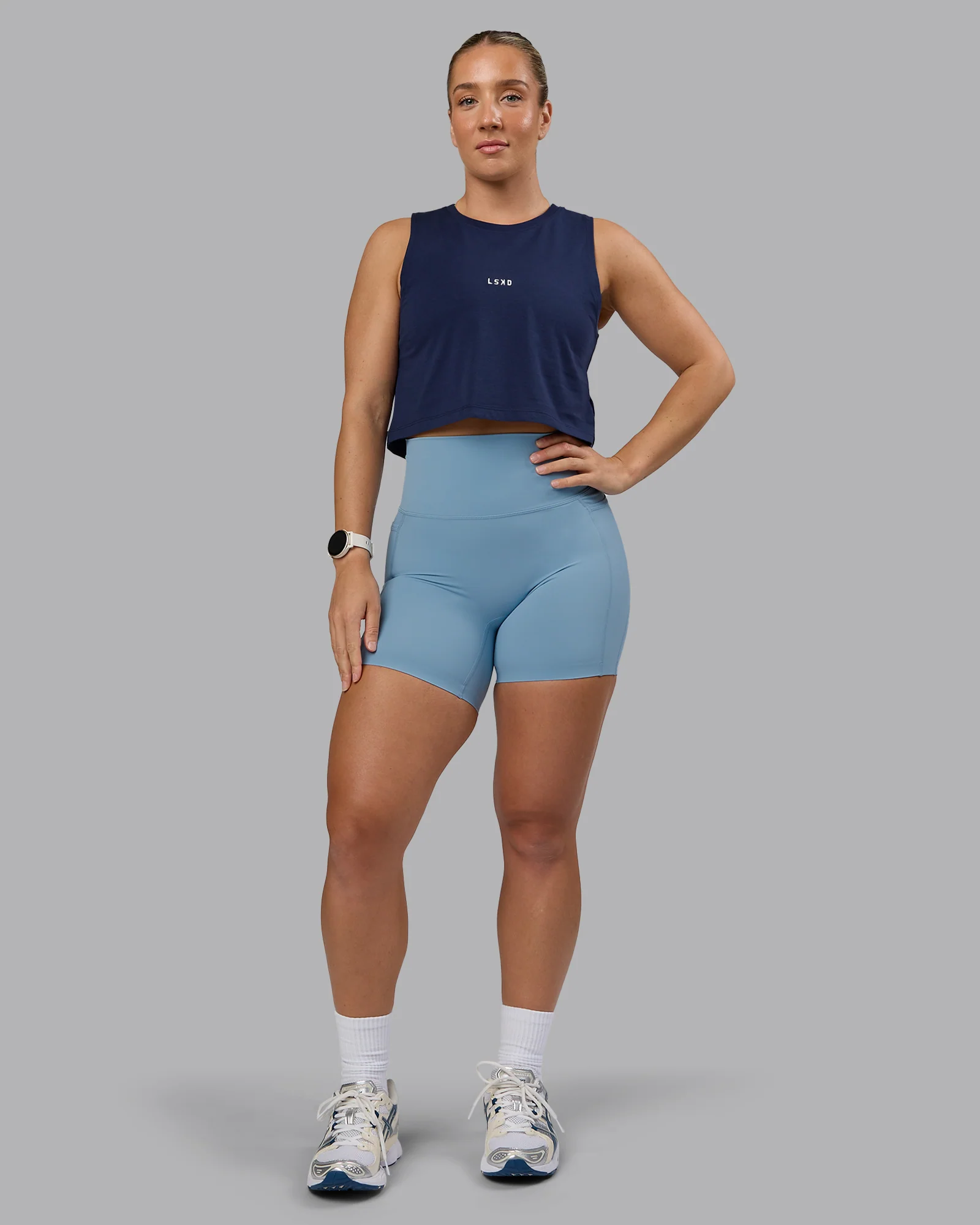 Go-To FLXCotton Tank - Future Navy-White - Image 7