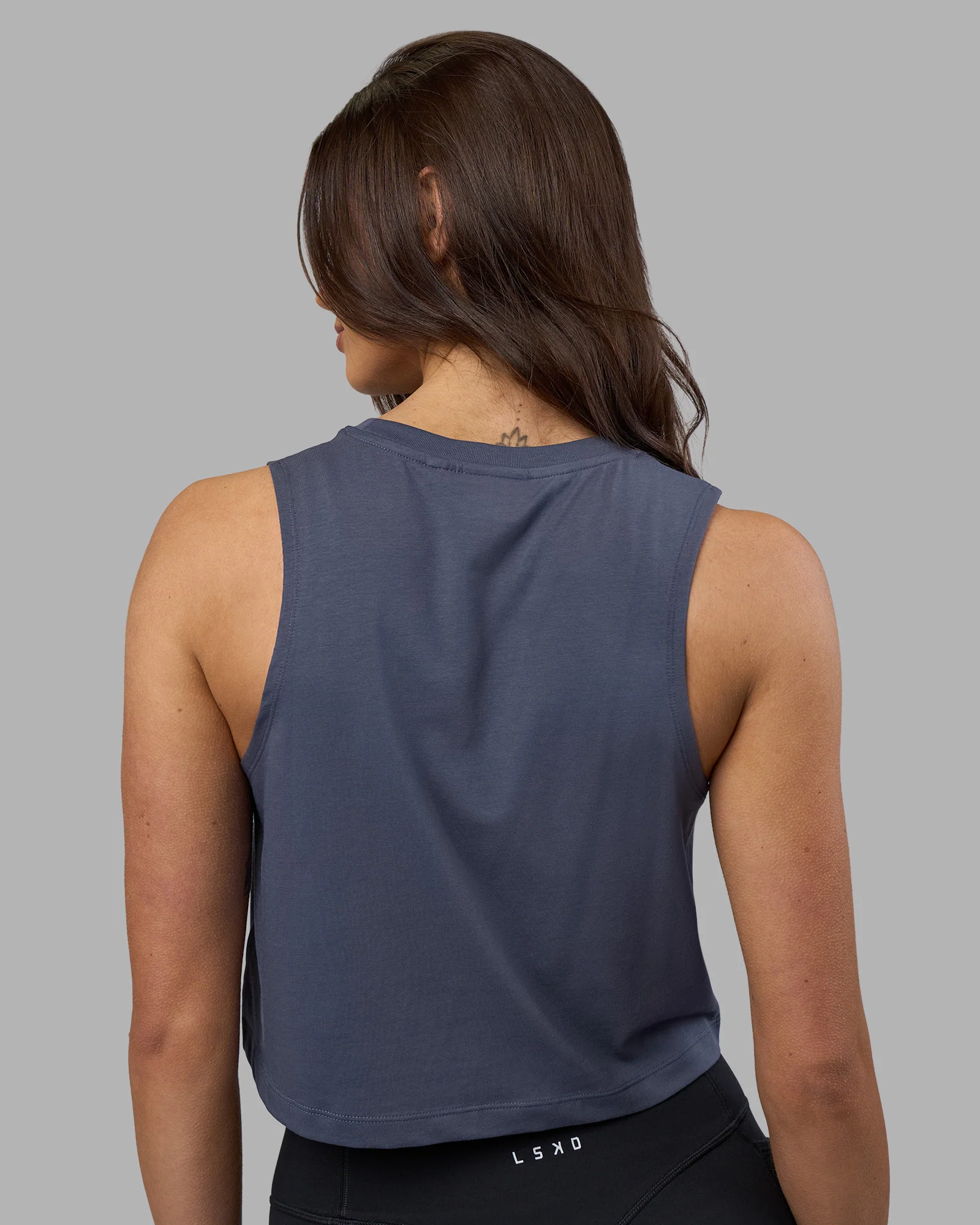 Go-To FLXCotton Tank - Night Shadow-White - Image 3