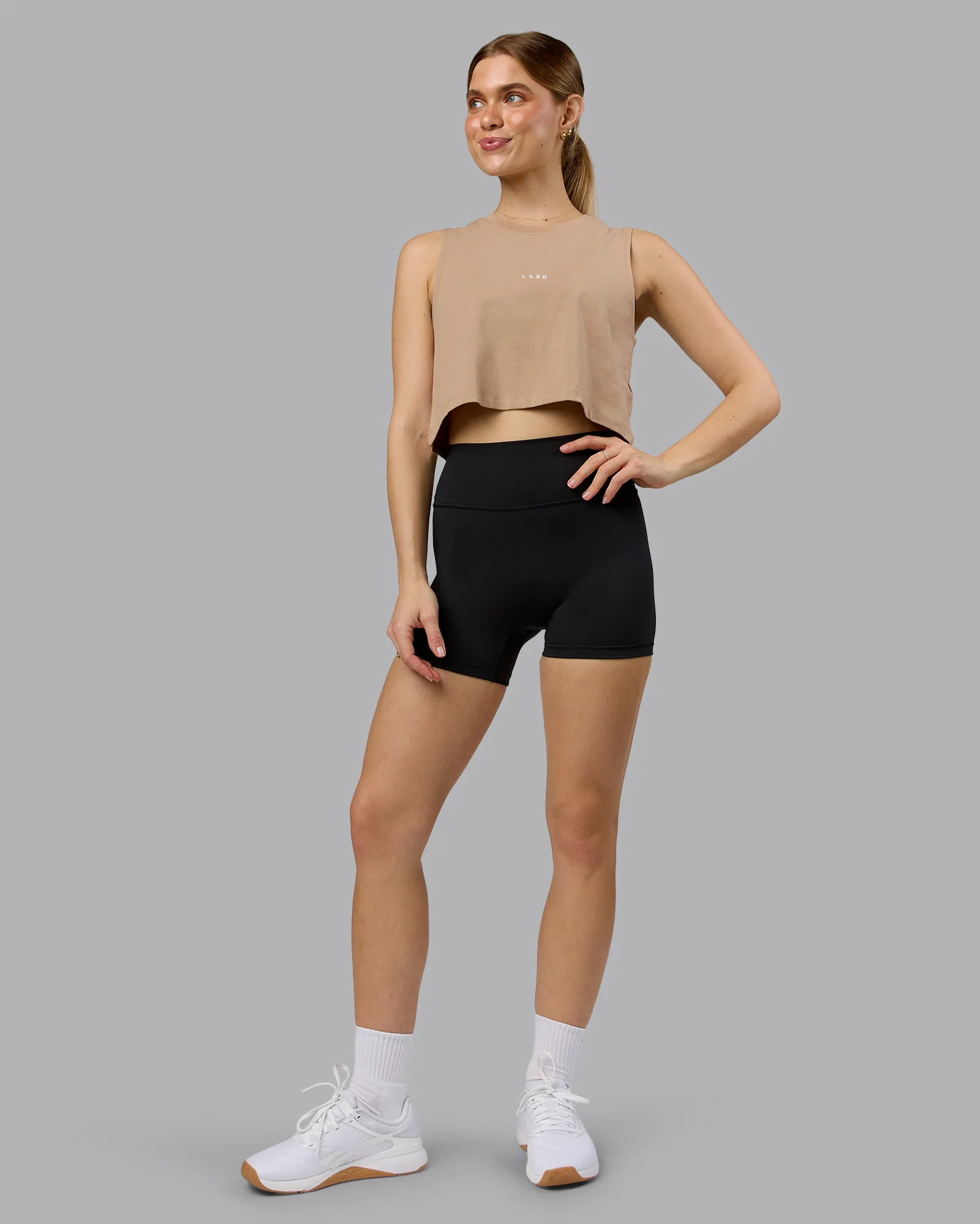 Go-To FLXCotton Tank - Warm Smoke-White - Image 2