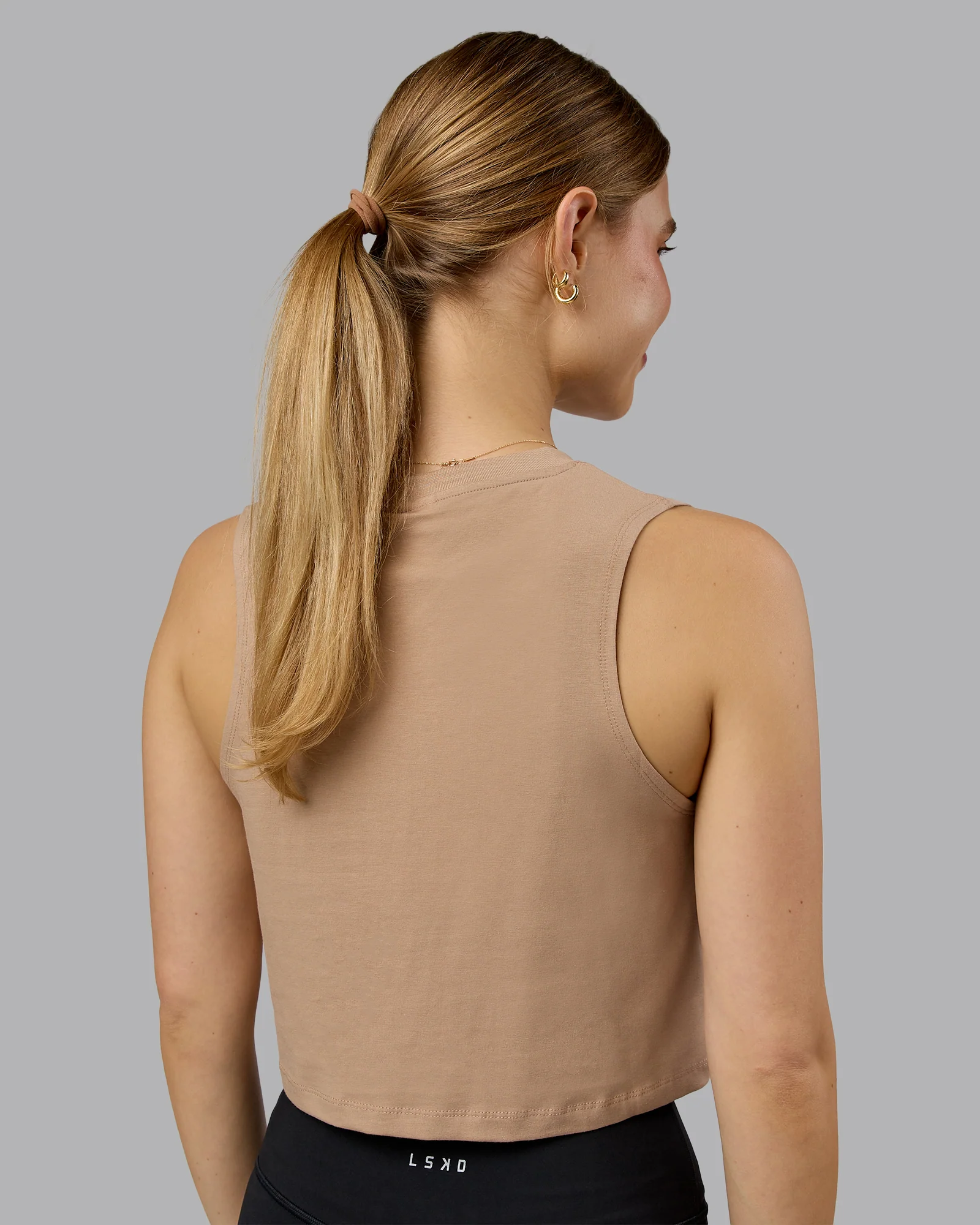 Go-To FLXCotton Tank - Warm Smoke-White - Image 3