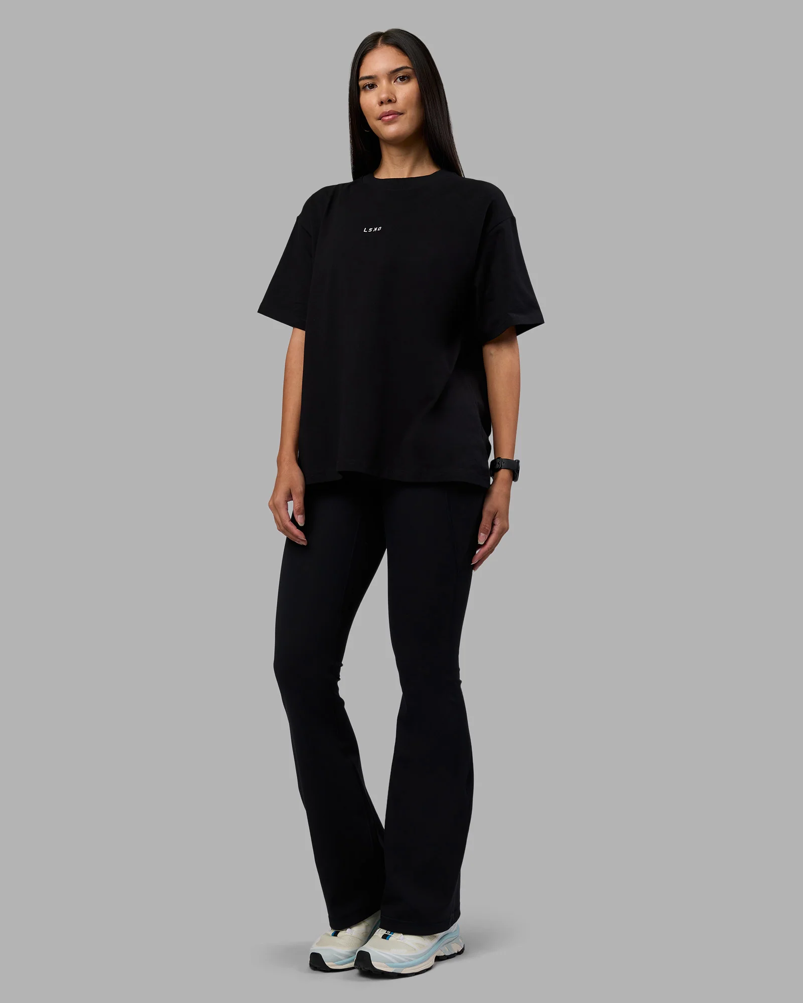 Go-To Heavyweight FLXCotton Oversized Tee - Black - Image 2