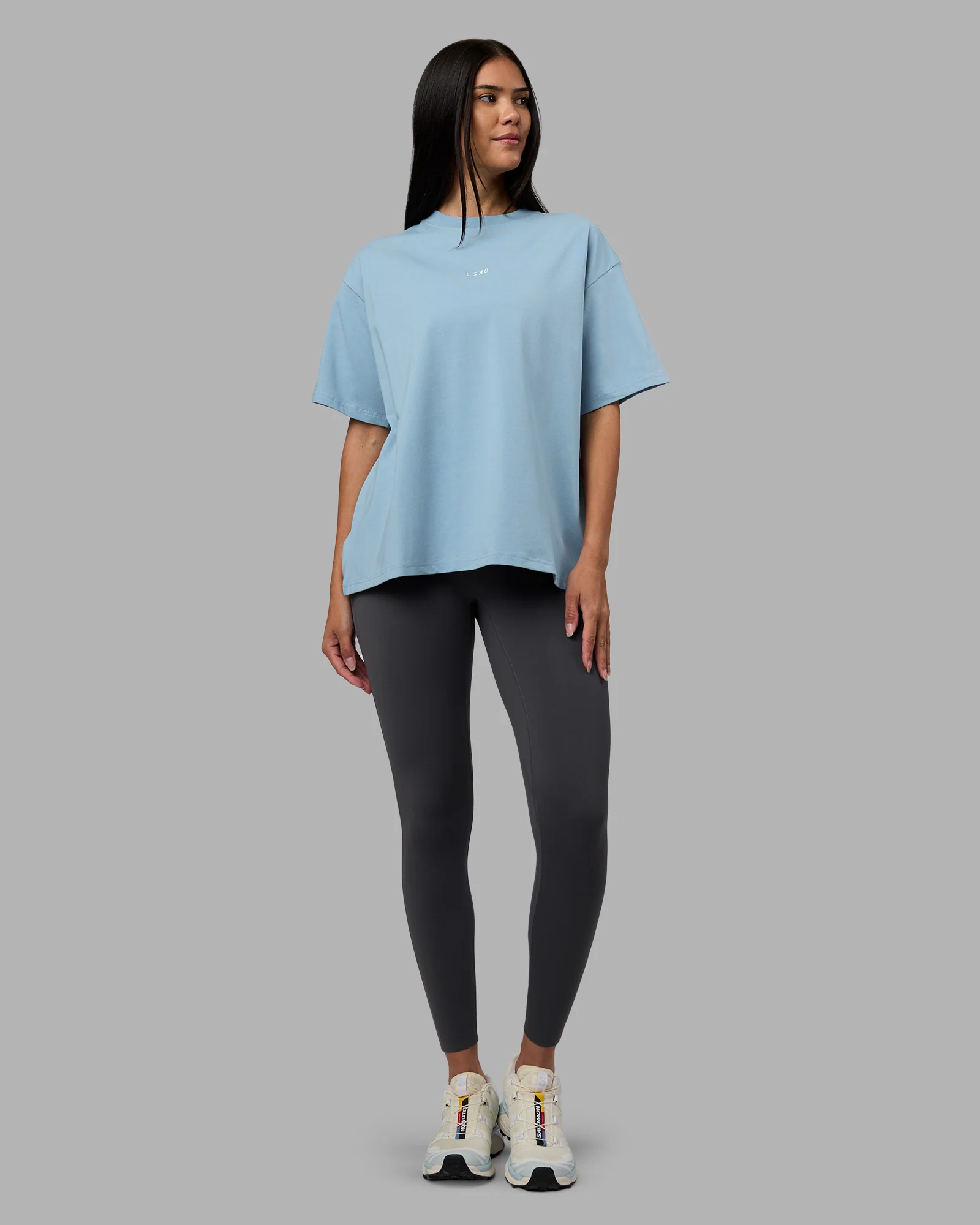 Go-To Heavyweight FLXCotton Oversized Tee - Glacier Lake - Image 2