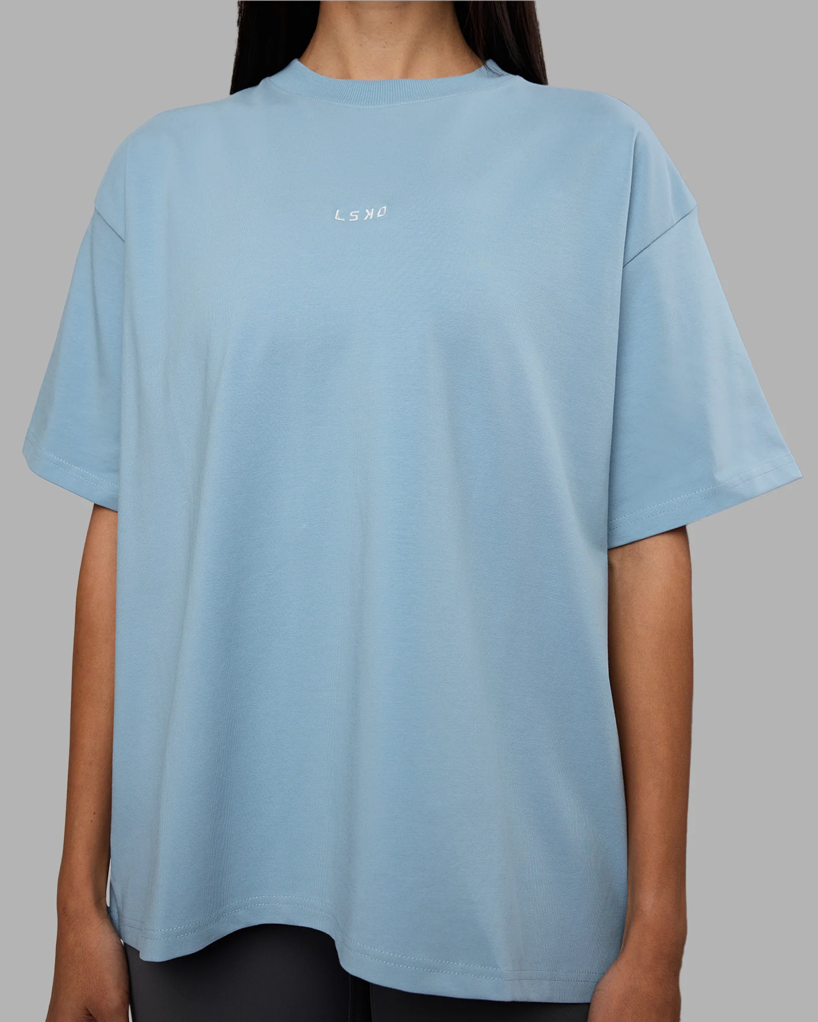 Go-To Heavyweight FLXCotton Oversized Tee - Glacier Lake - Image 4