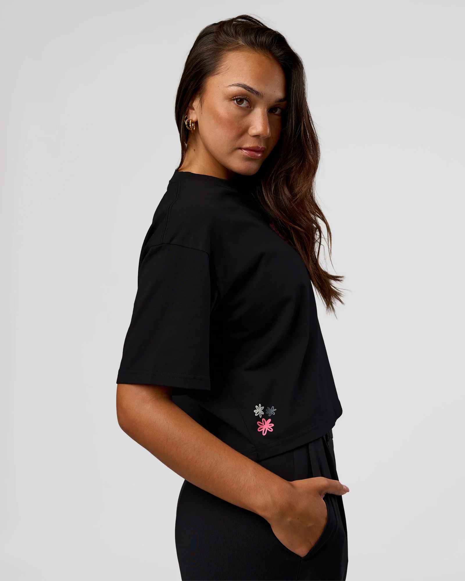 Go-To Heavyweight Reflective Skimmer Tee - Black-Reflective - Image 3