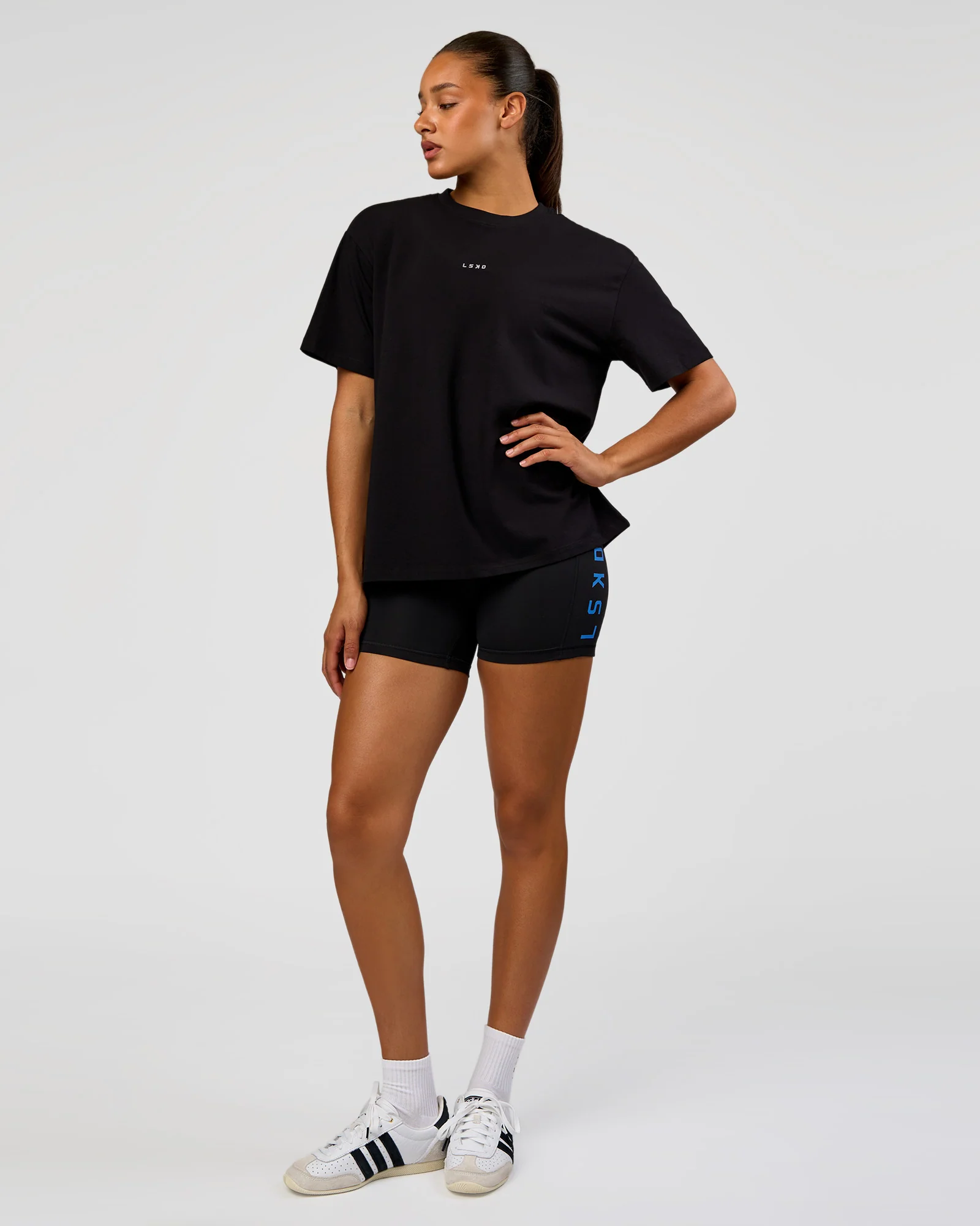 Go-To Love The Process FLXCotton Tee - Black-Palace Blue - Image 3