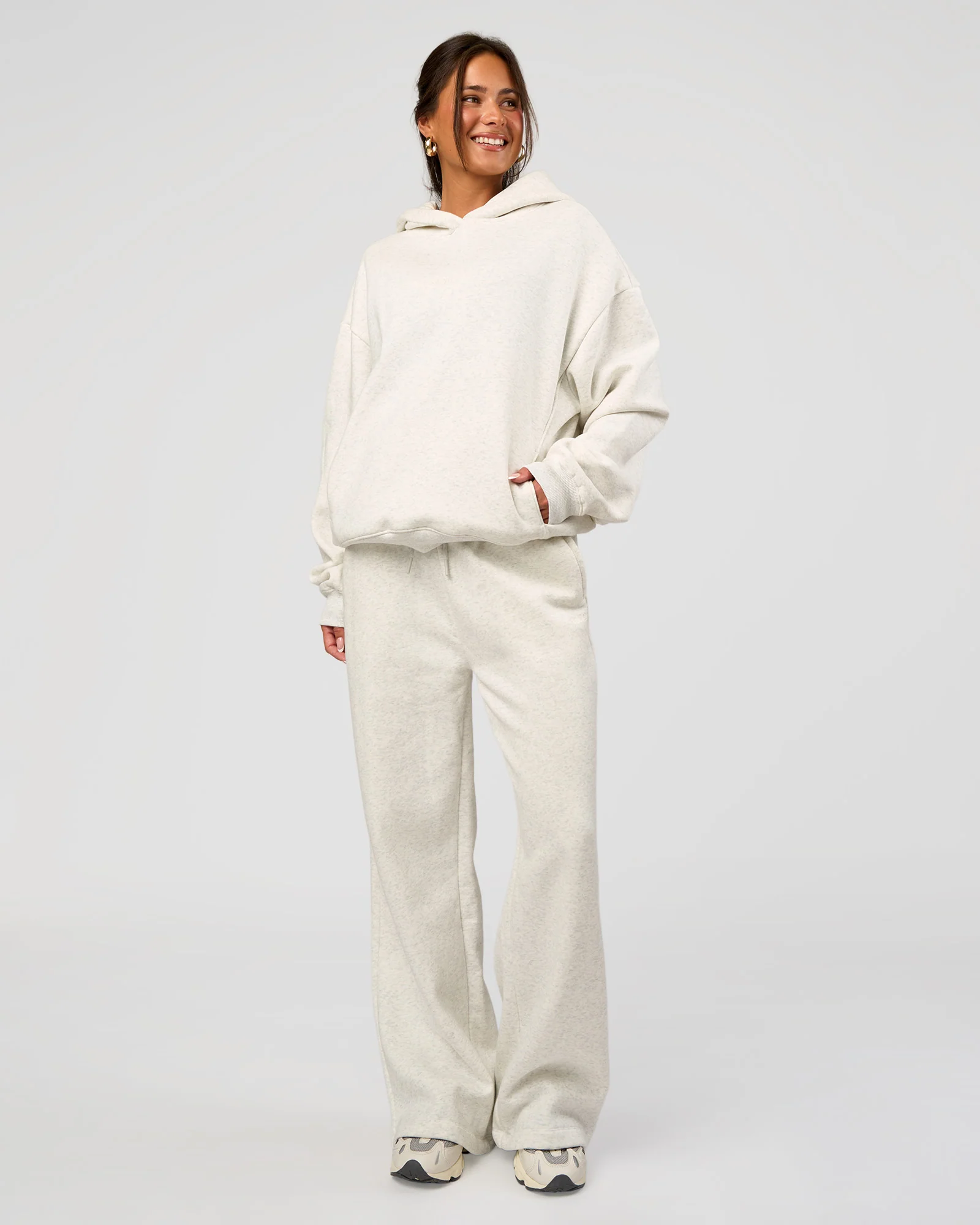 Go-To Oversized Hoodie - Silver Marl - Image 2