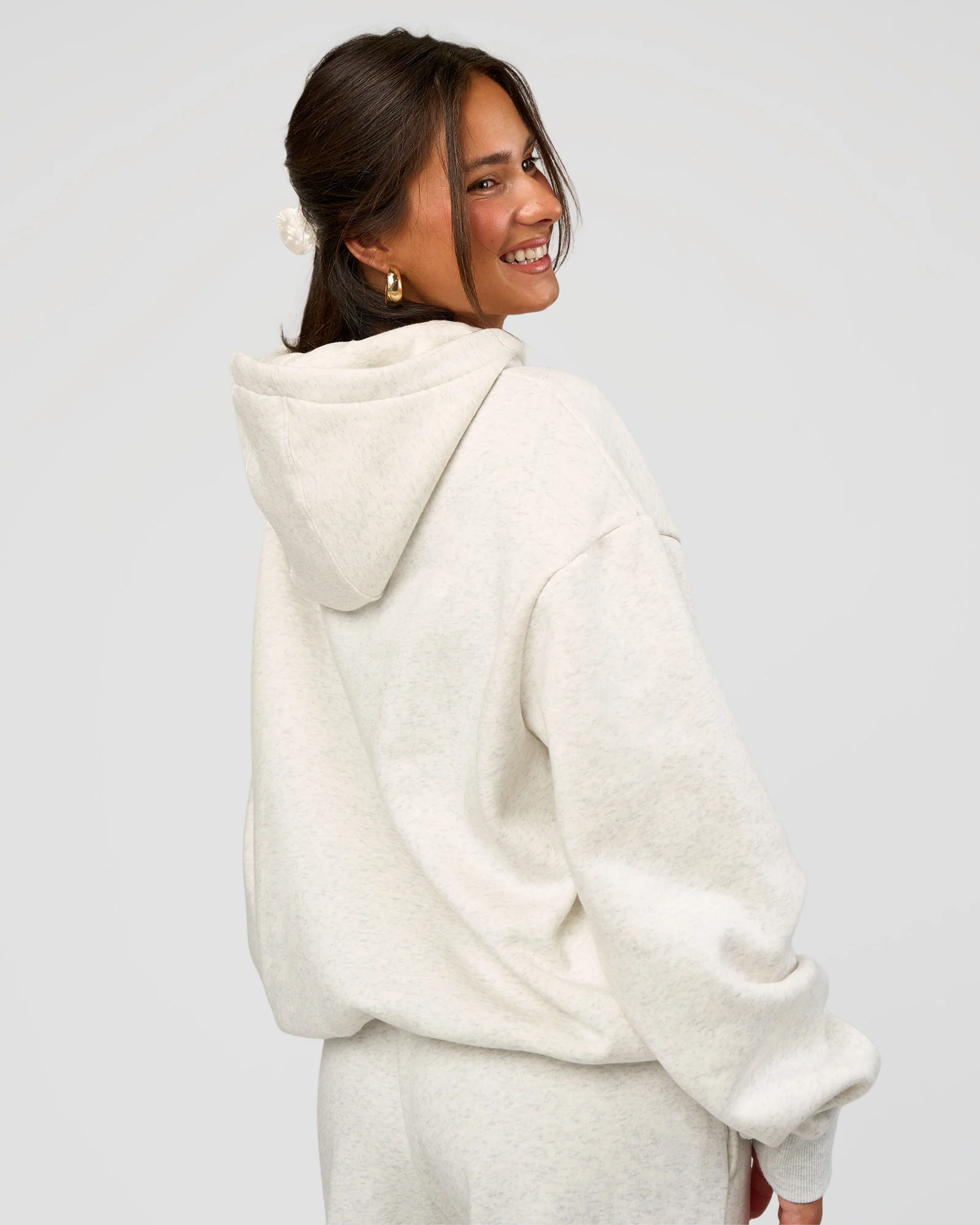 Go-To Oversized Hoodie - Silver Marl - Image 3