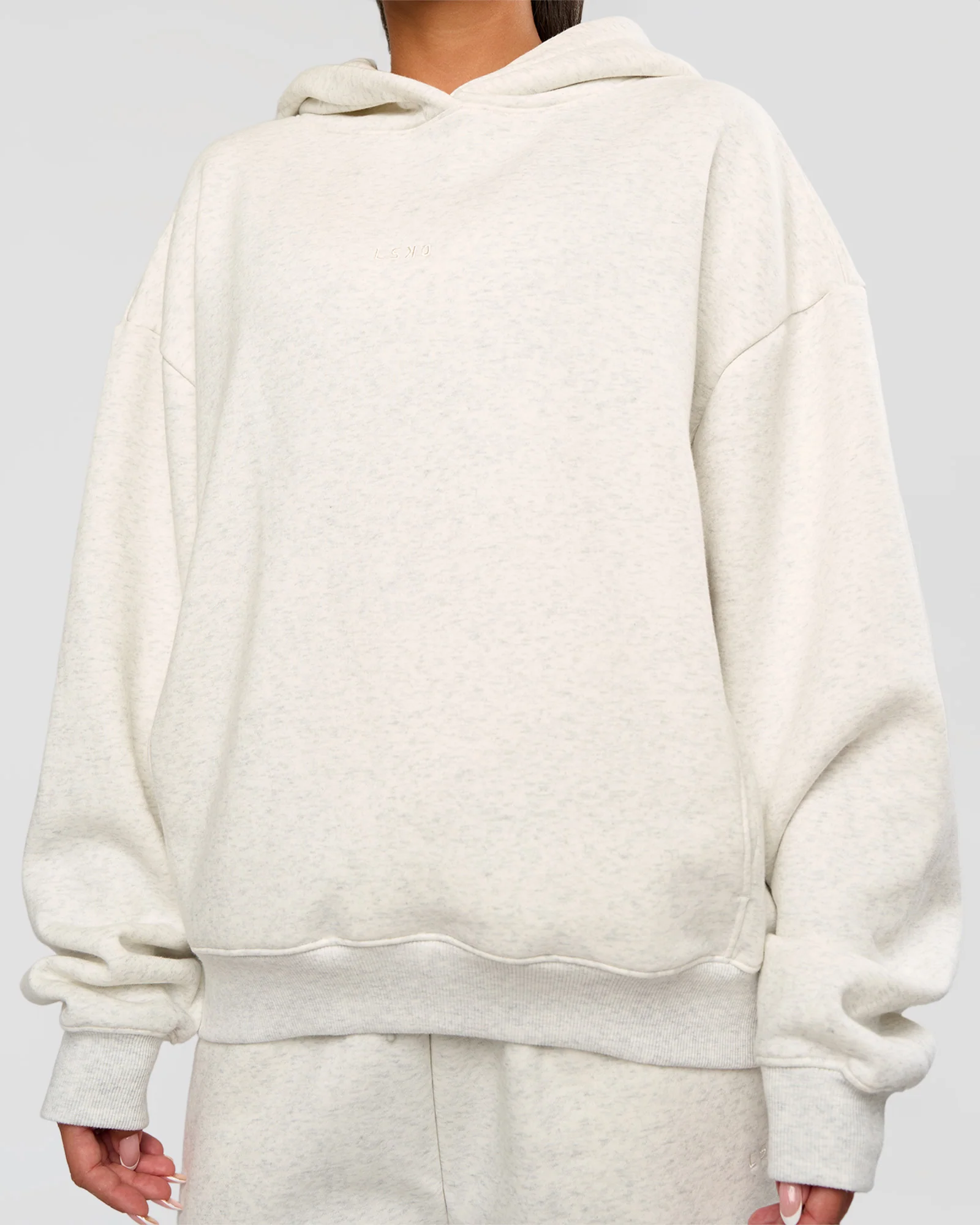 Go-To Oversized Hoodie - Silver Marl - Image 4