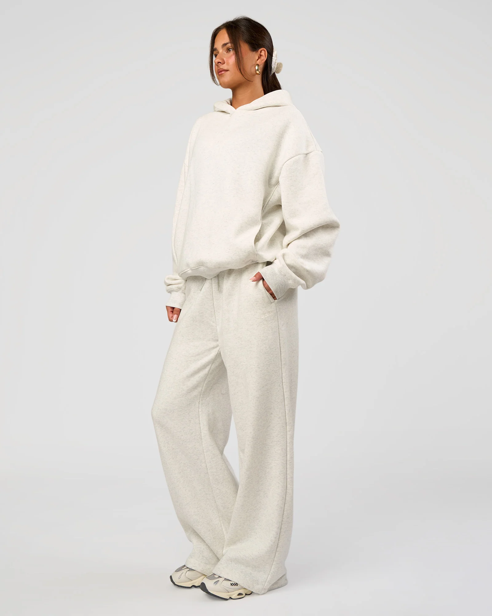 Go-To Oversized Hoodie - Silver Marl - Image 5