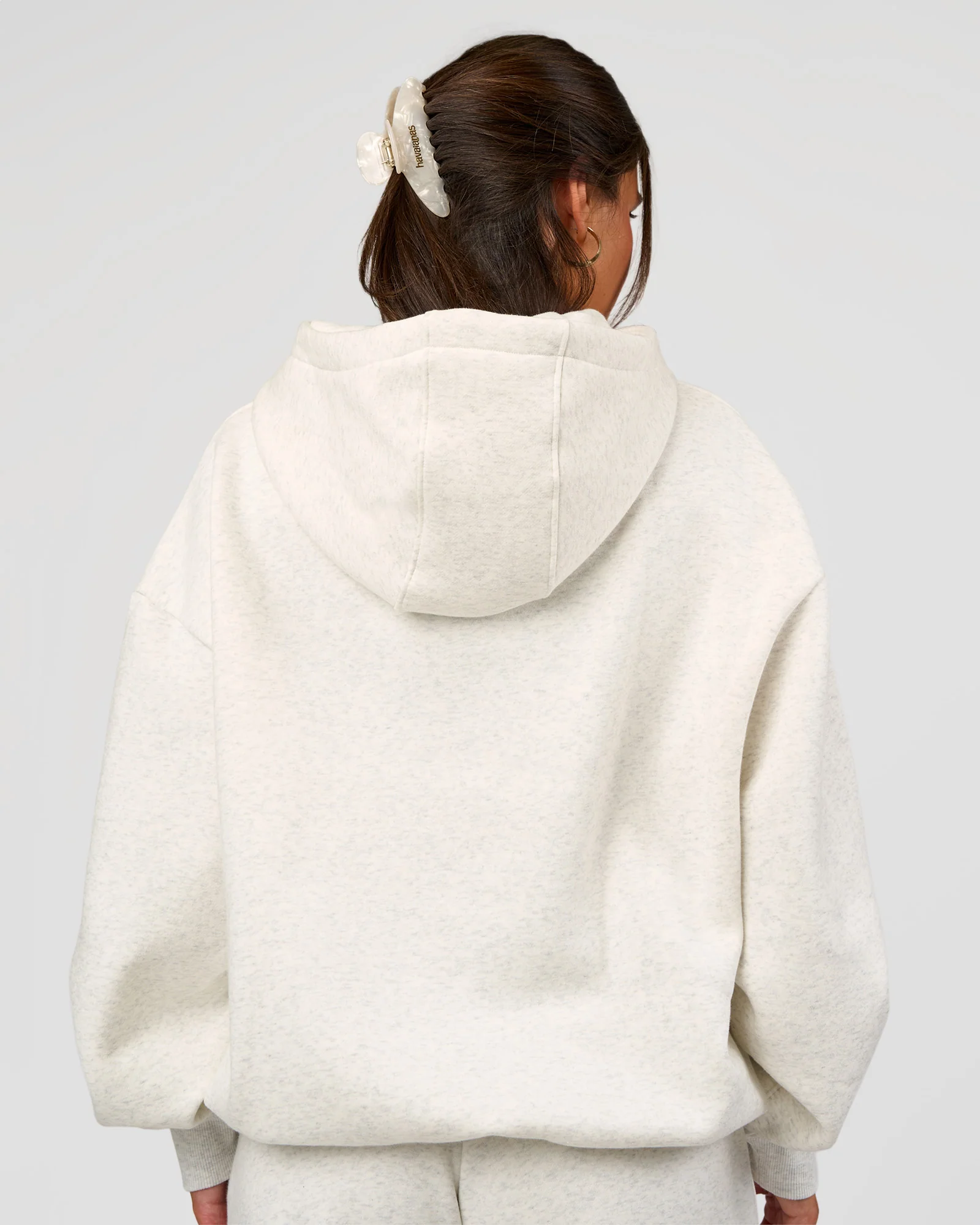 Go-To Oversized Hoodie - Silver Marl - Image 6