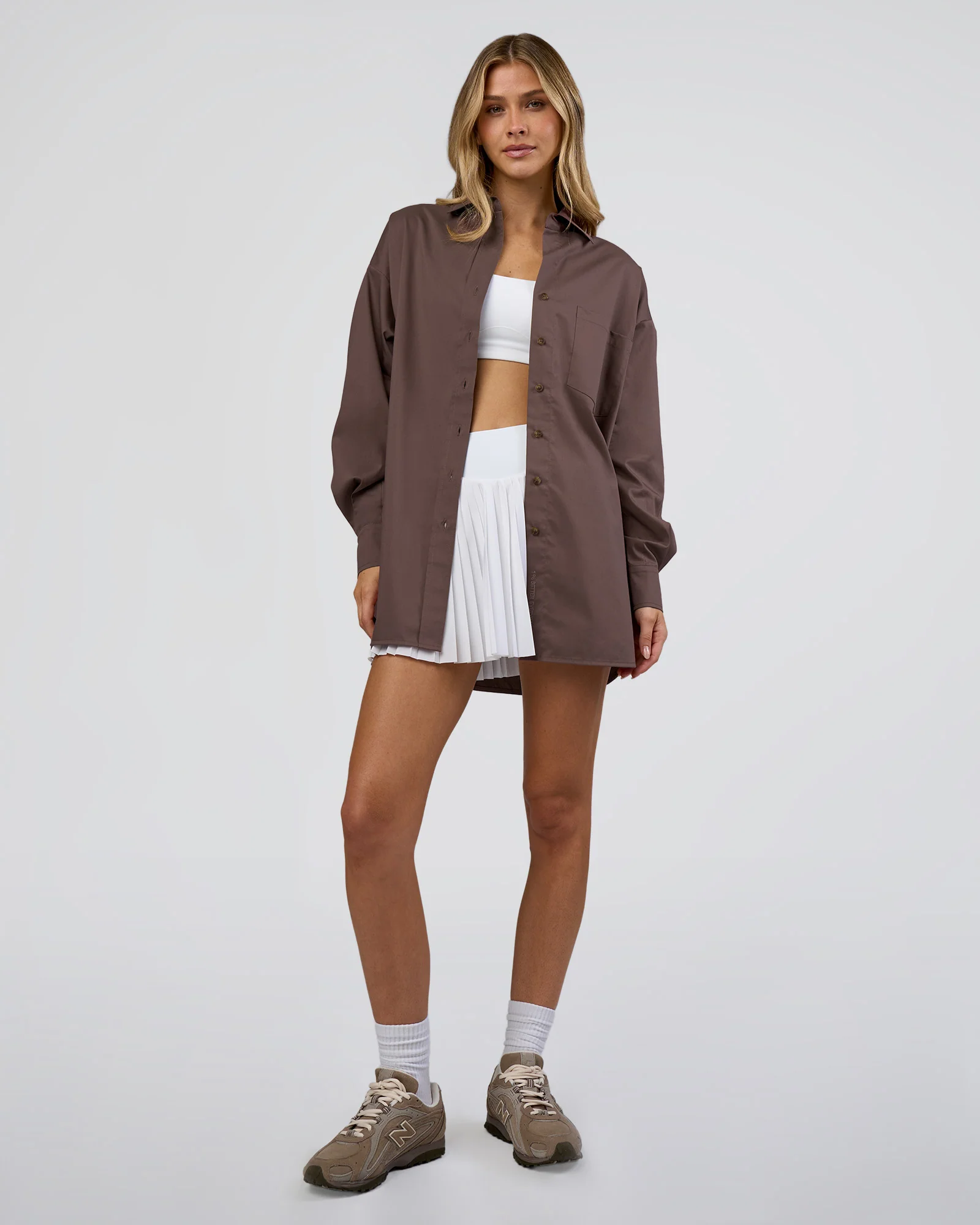 Go-To Oversized Shirt - Cocoa - Image 2