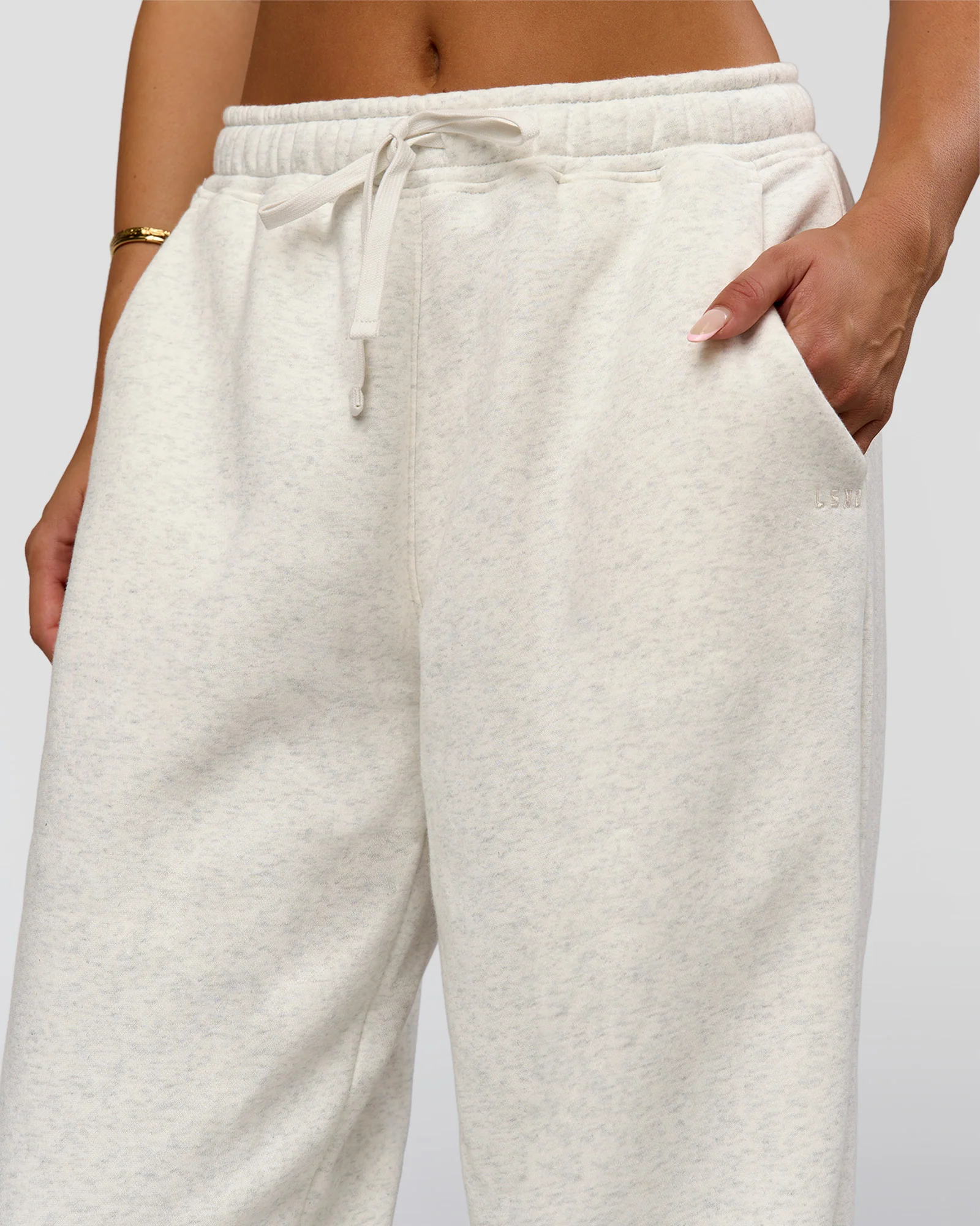 Go-To Oversized Track Pant - Silver Marl - Image 5