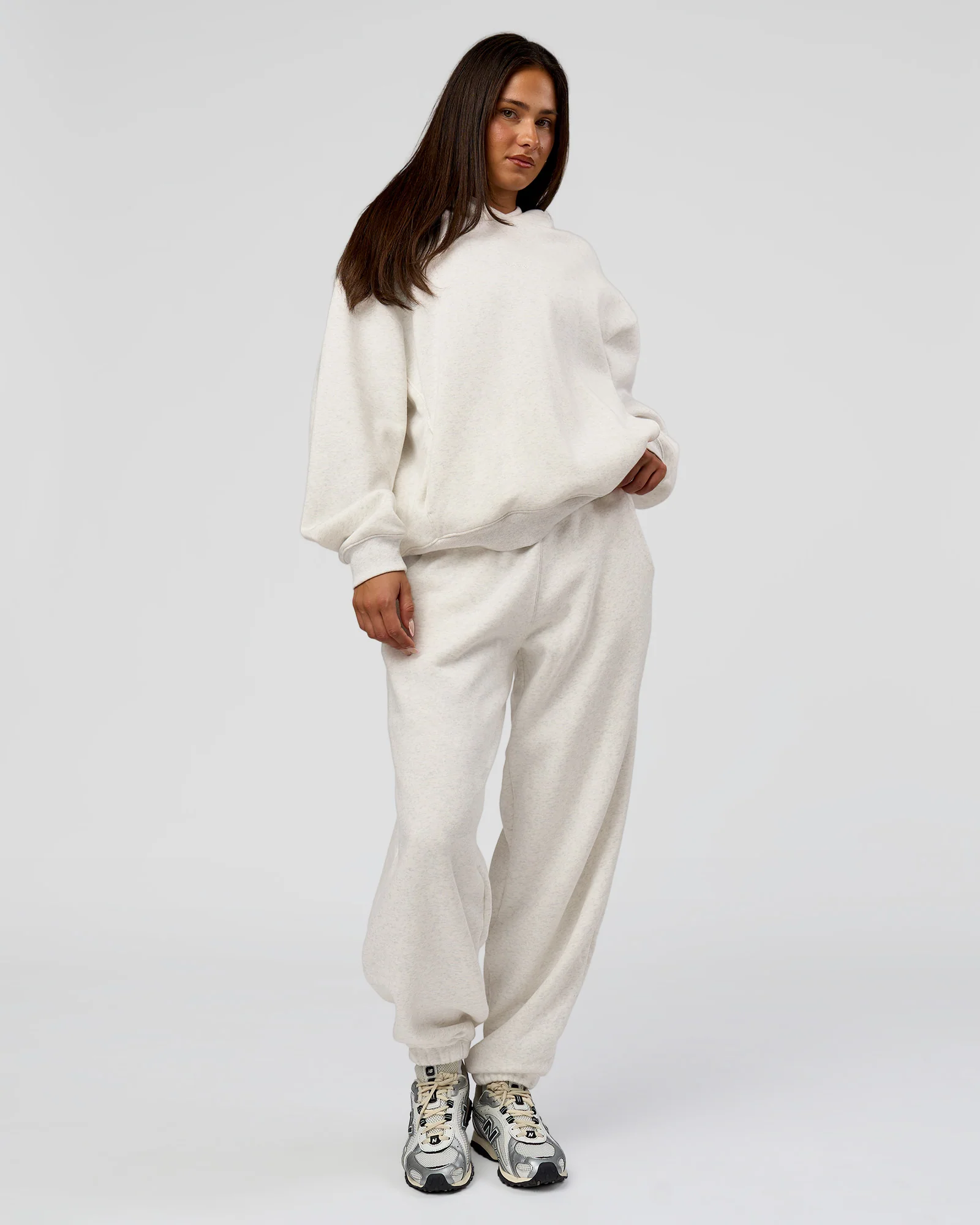 Go-To Oversized Track Pant - Silver Marl - Image 7