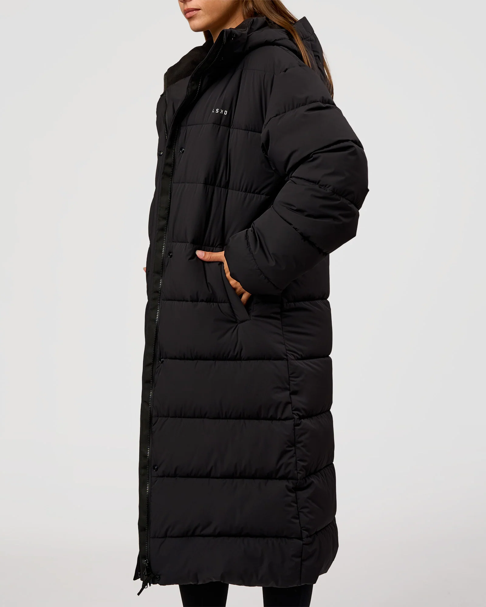 Go-To Puffer Long Jacket - Black - Image 10