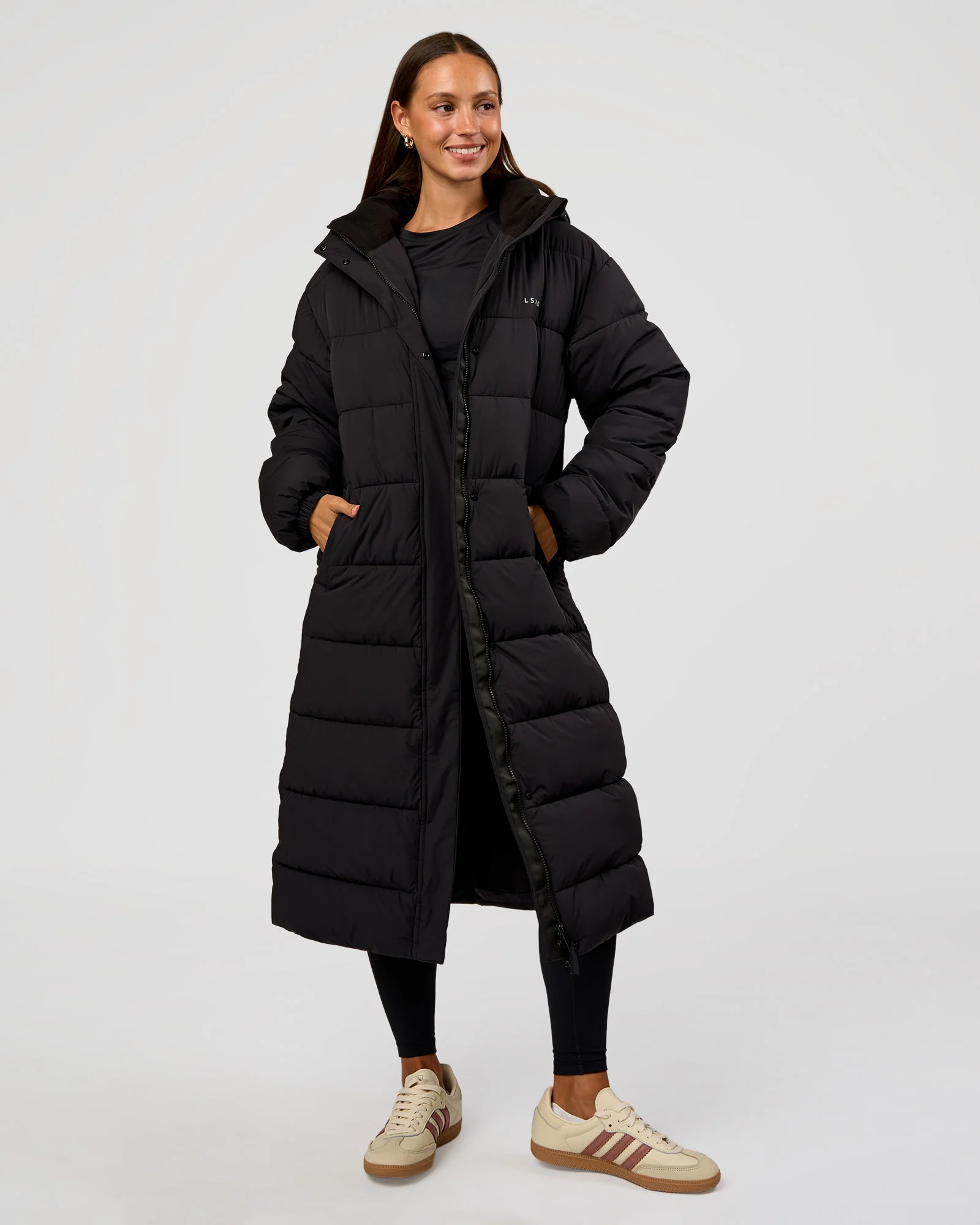 Go-To Puffer Long Jacket - Black - Image 12
