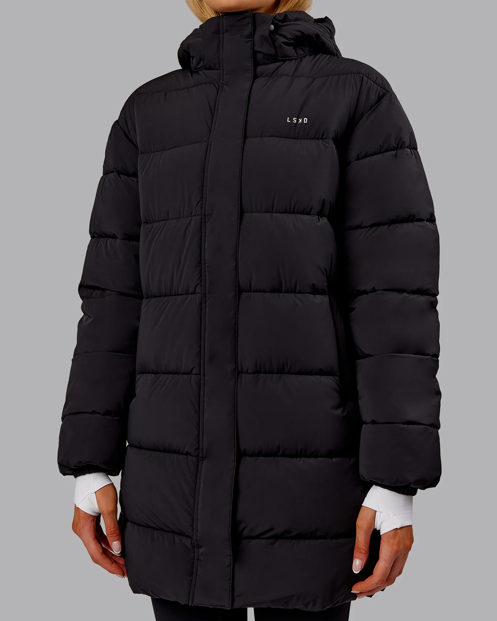Go-To Puffer Long Jacket - Black - Image 12