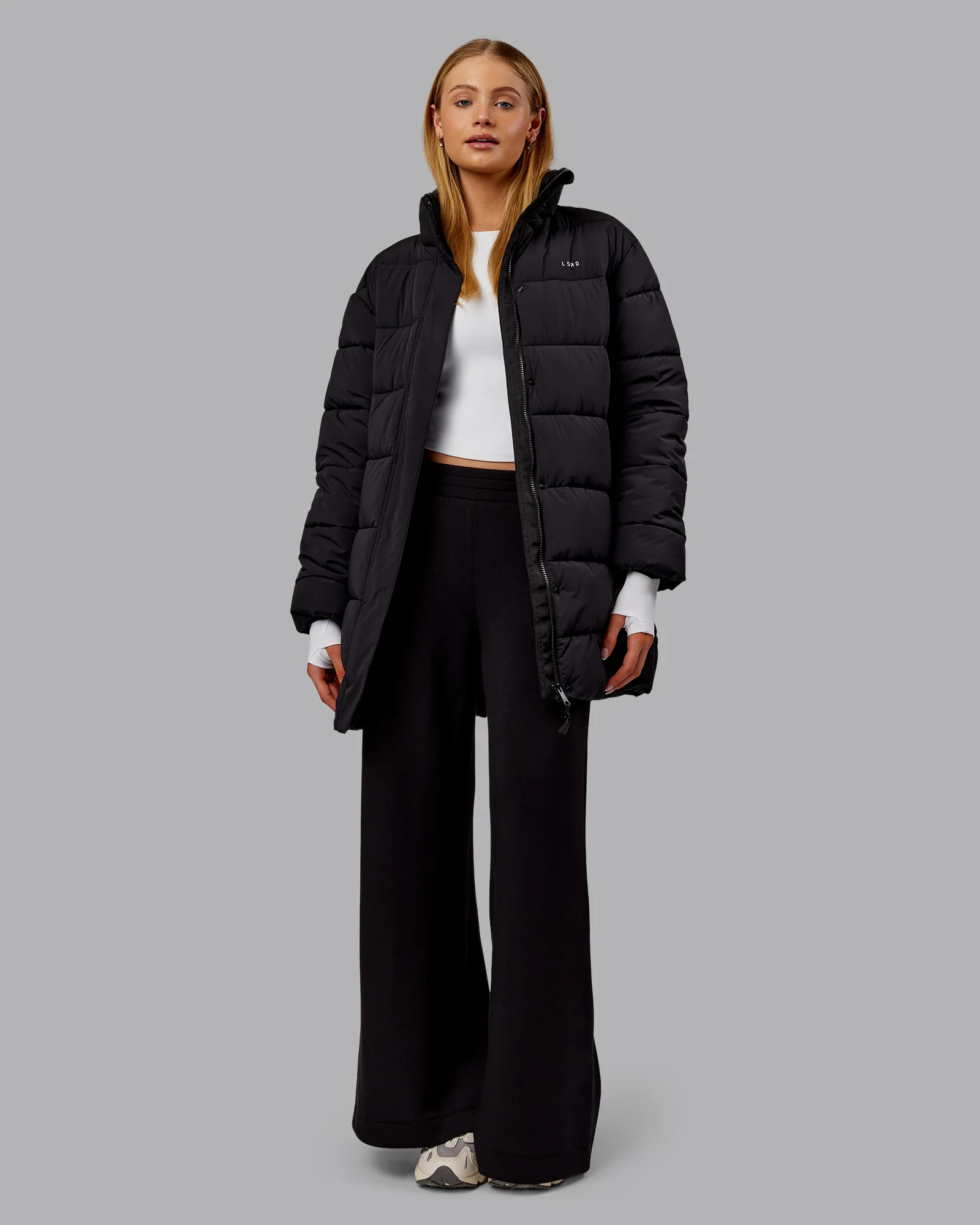 Go-To Puffer Long Jacket - Black - Image 13