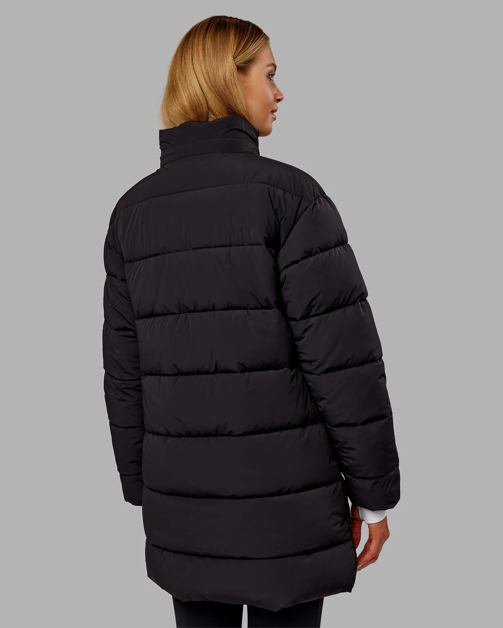 Go-To Puffer Long Jacket - Black - Image 3